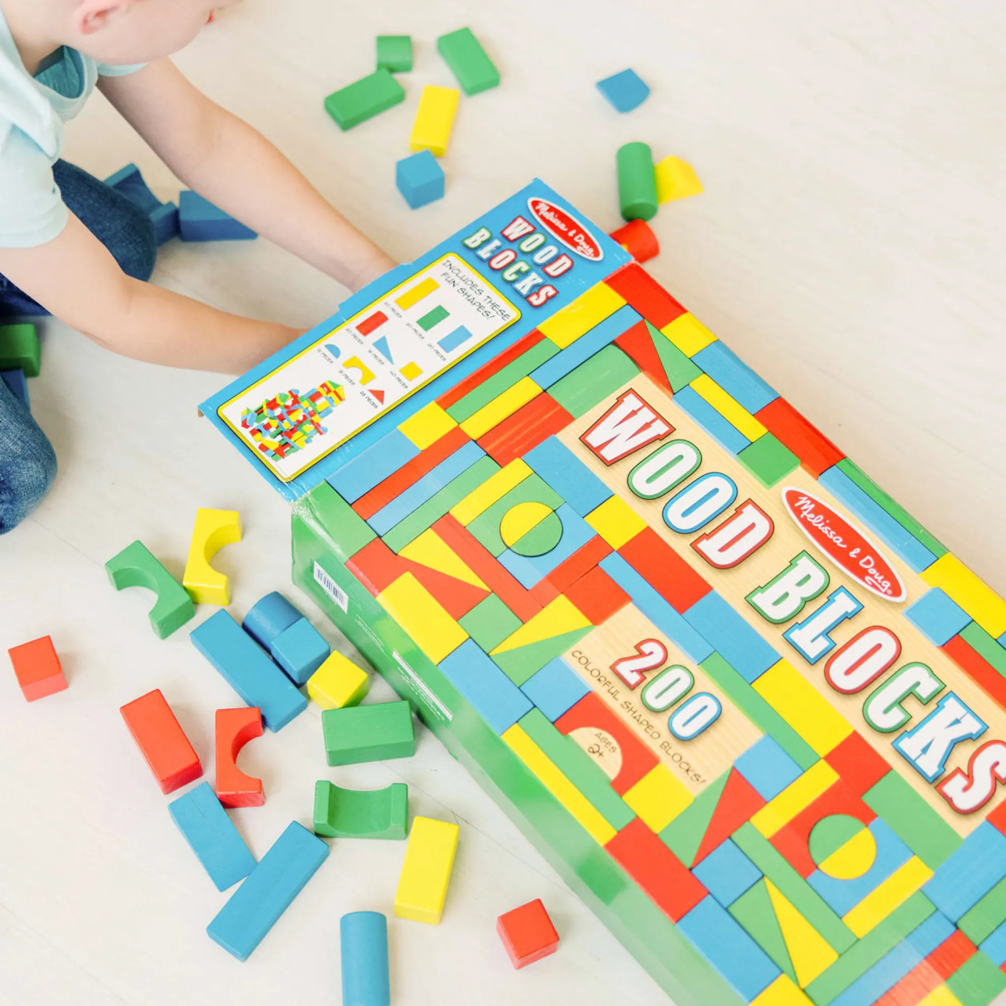 200 Piece Wood Blocks Set