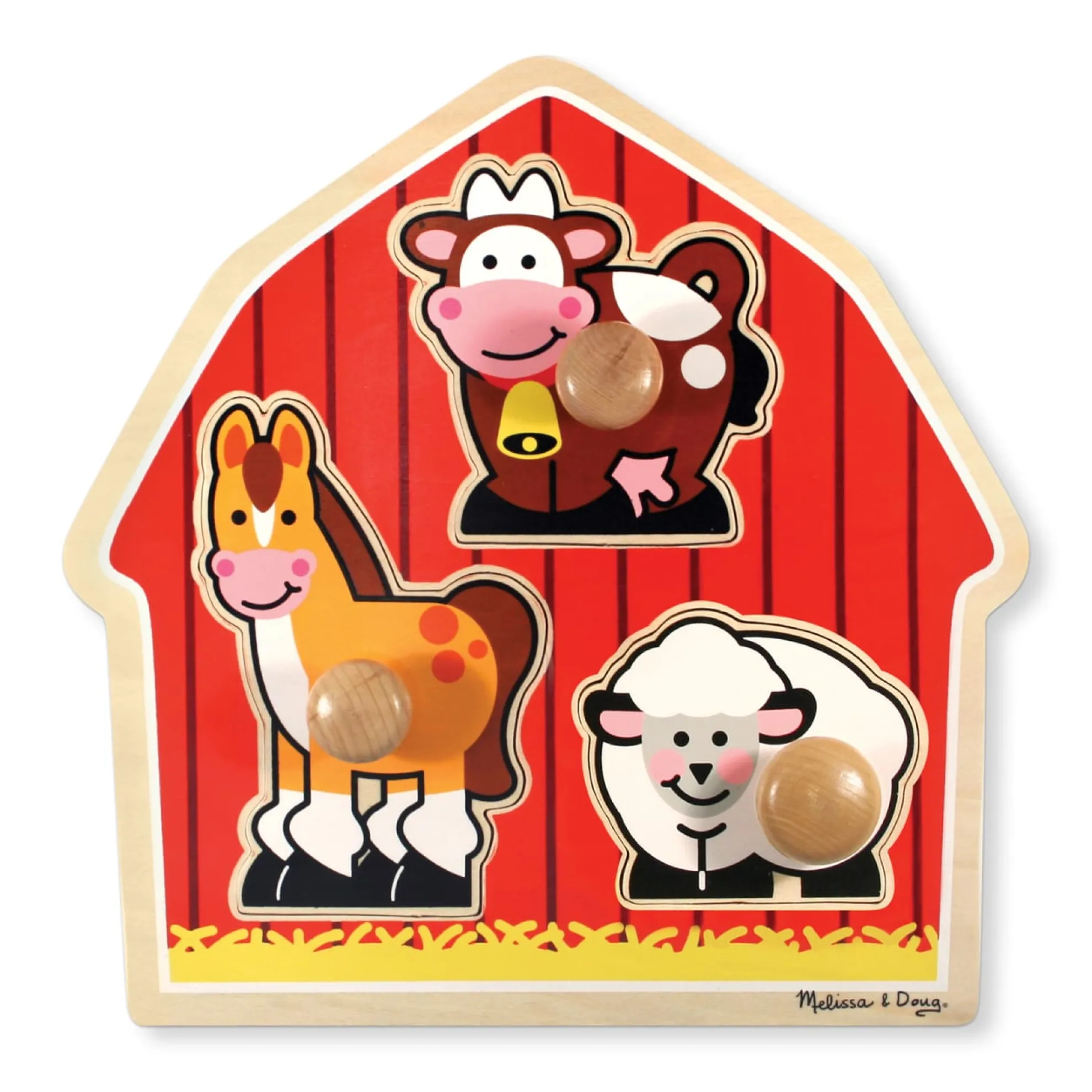 Barnyard Animals Jumbo Knob Puzzle - 3 Pieces