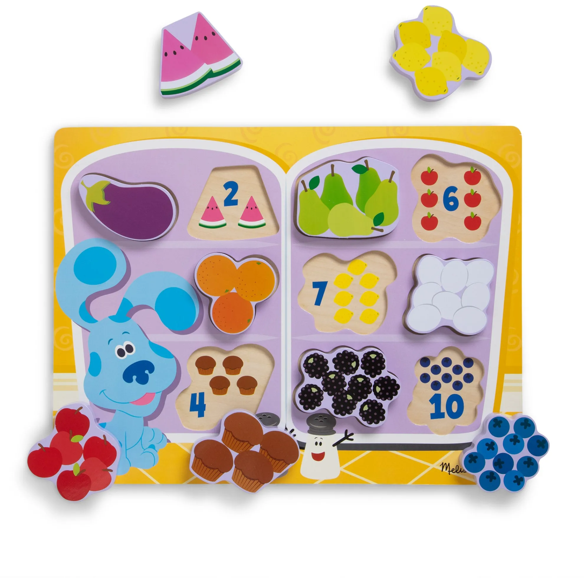 Blue's Clues & You! Fridge Food Wooden Chunky Puzzle - 10 Pieces