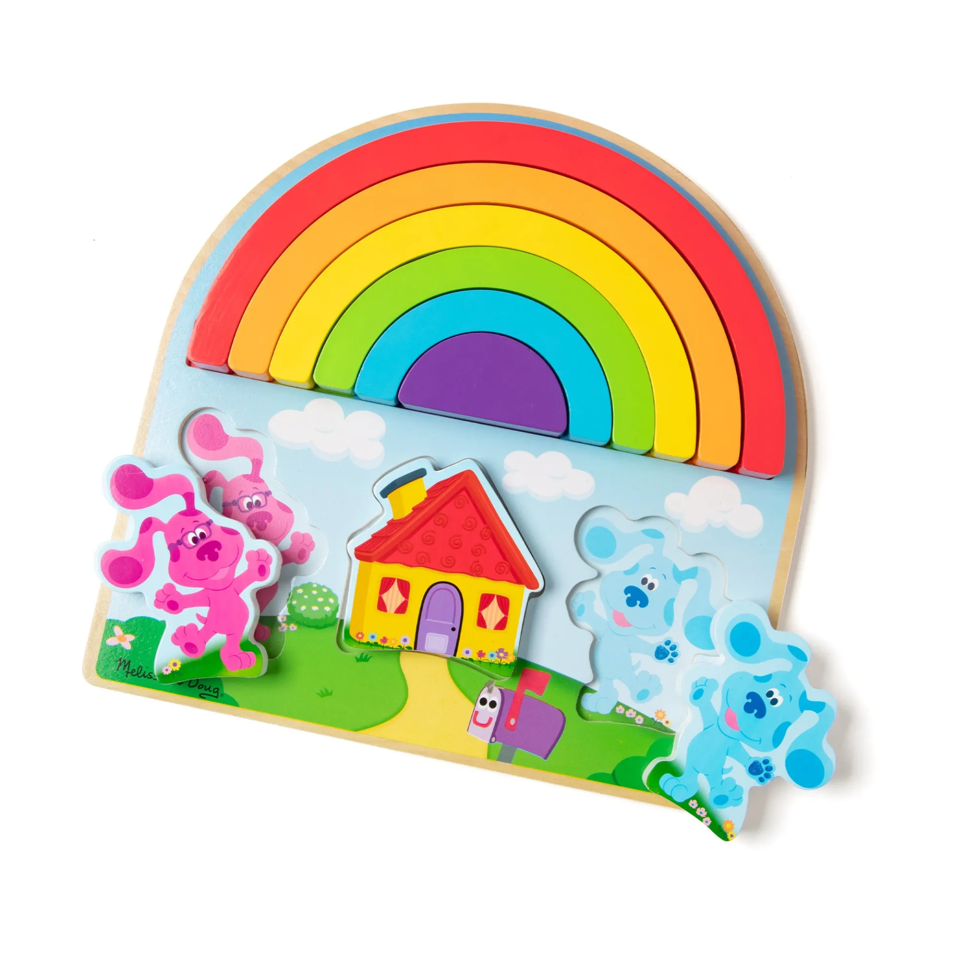 Blue's Clues & You! Wooden Rainbow Stacking Puzzle - 9 Pieces