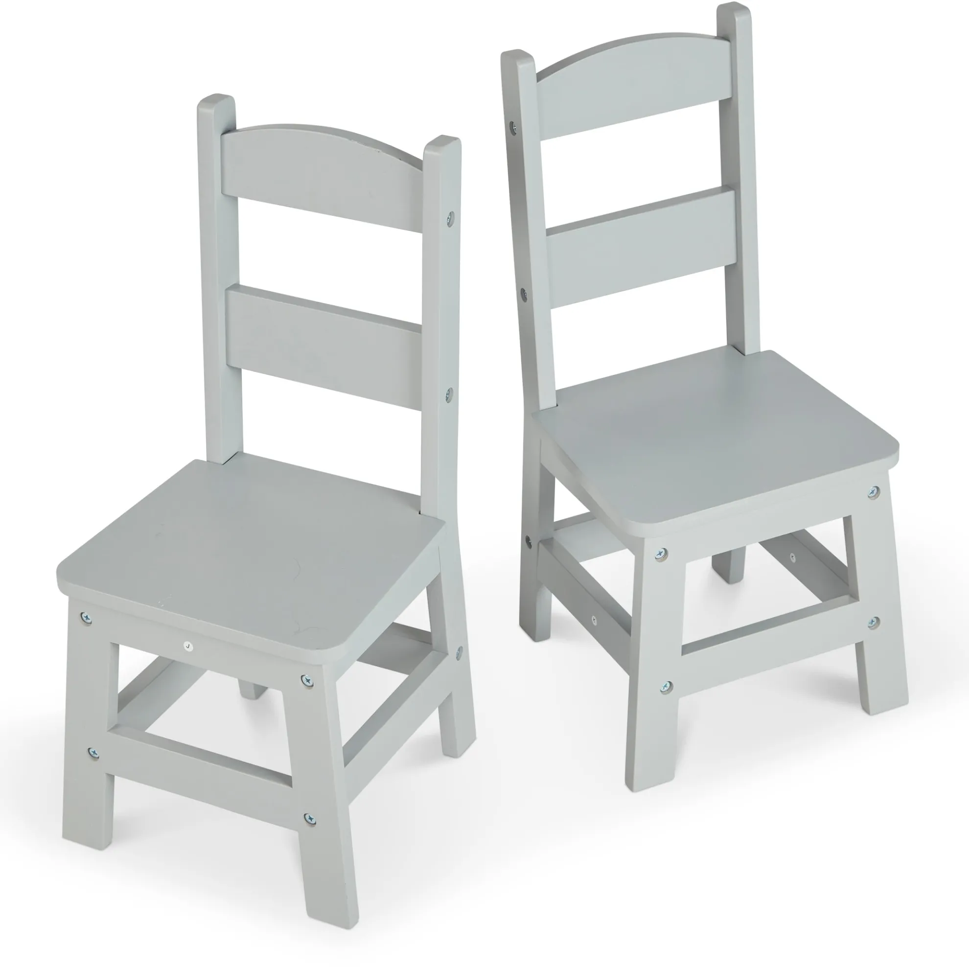 Child’s Wooden Chair Pair – Gray