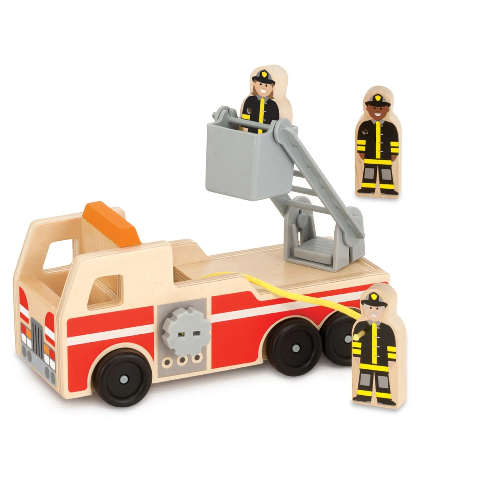 Classic Wooden Fire Truck Play Set