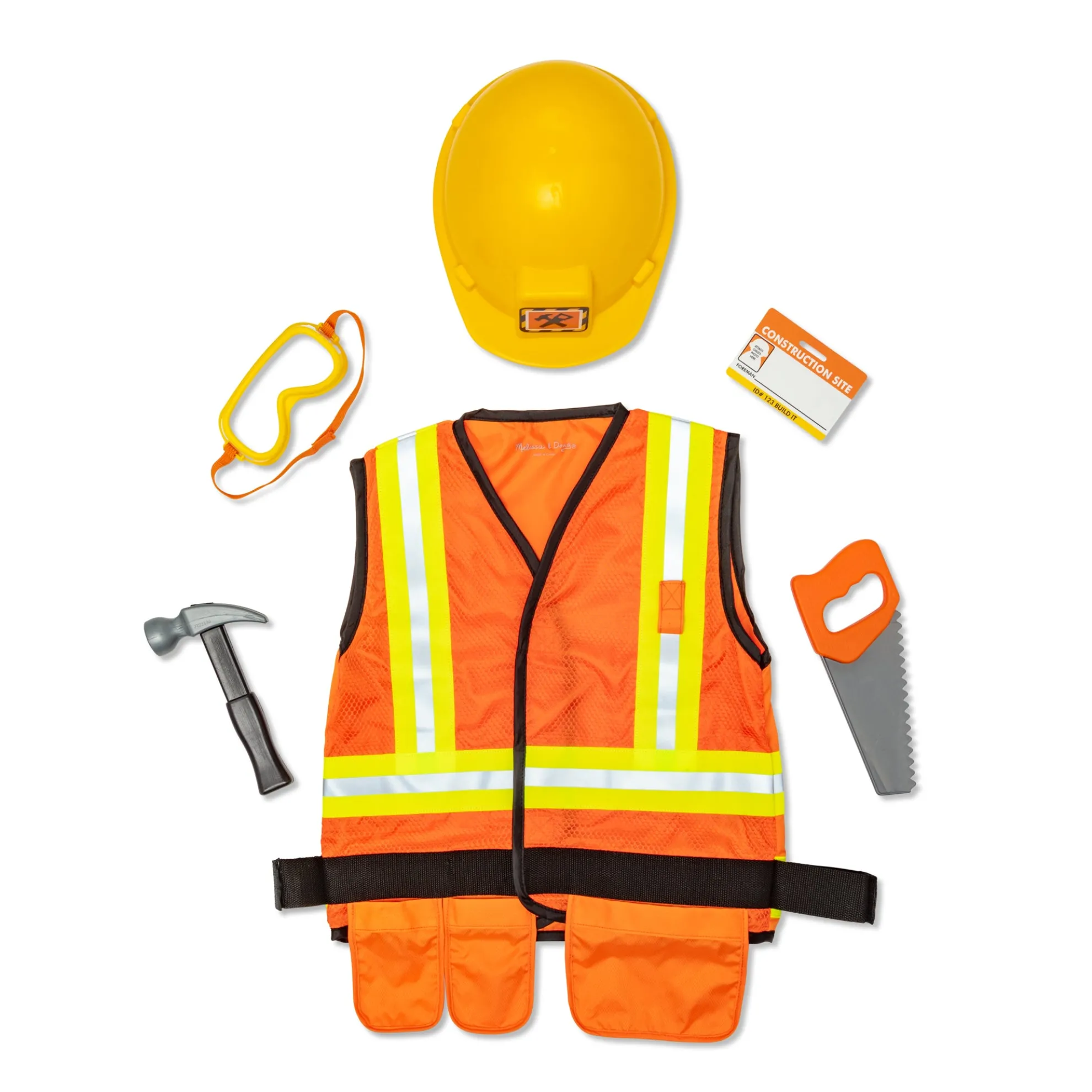 Construction Worker Costume Role Play Set