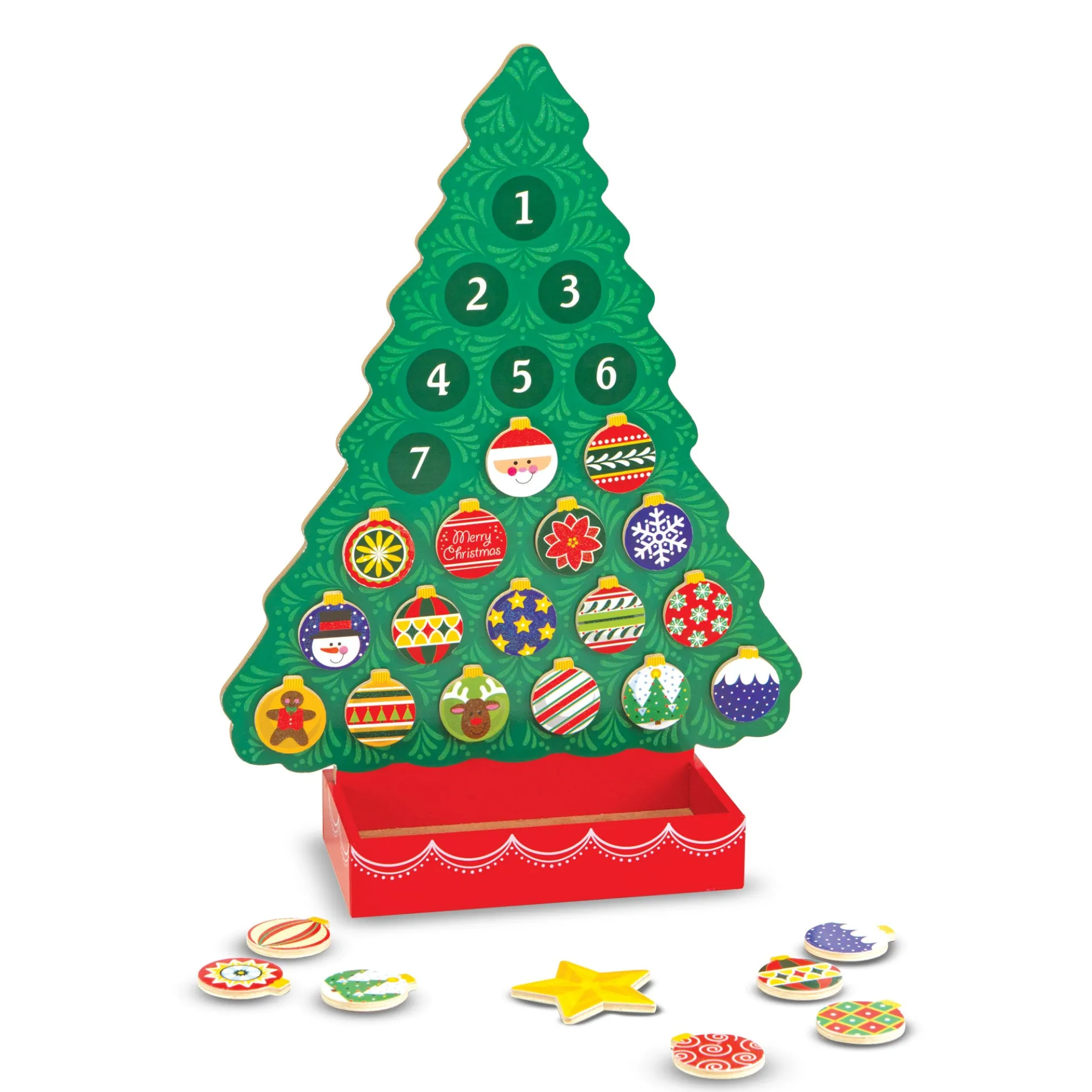 Countdown to Christmas Wooden Seasonal Calendar