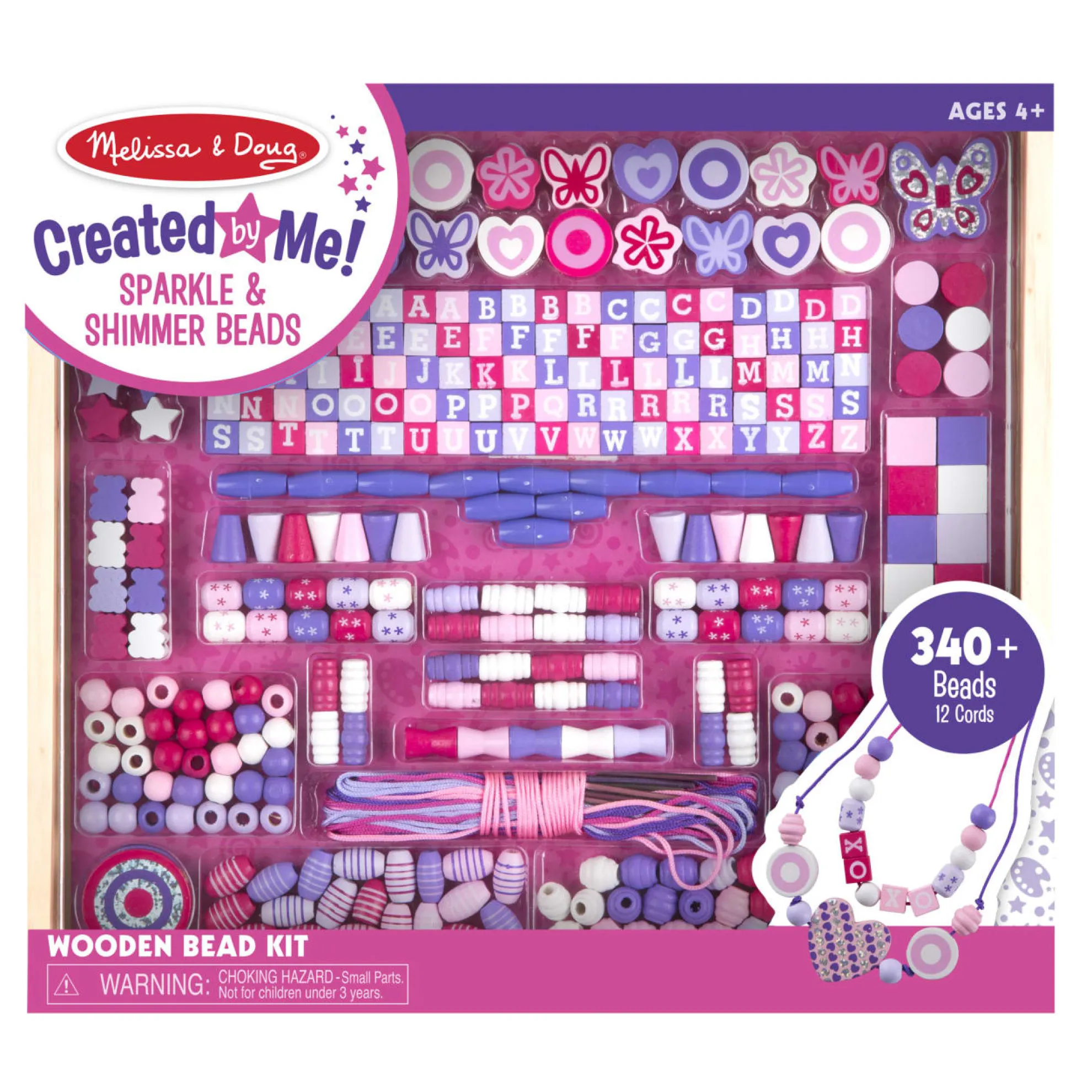 Created by Me! Sparkle & Shimmer Beads Wooden Bead Kit