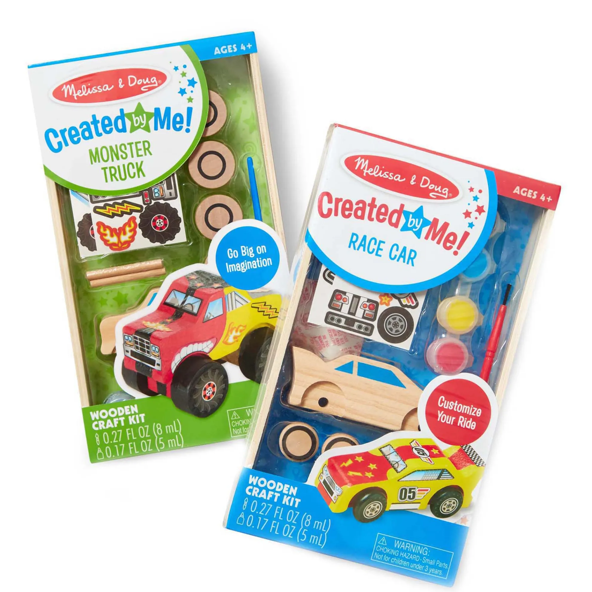Created By Me!™ Vehicles Craft Kit 2-Pack: Race Car & Monster Truck