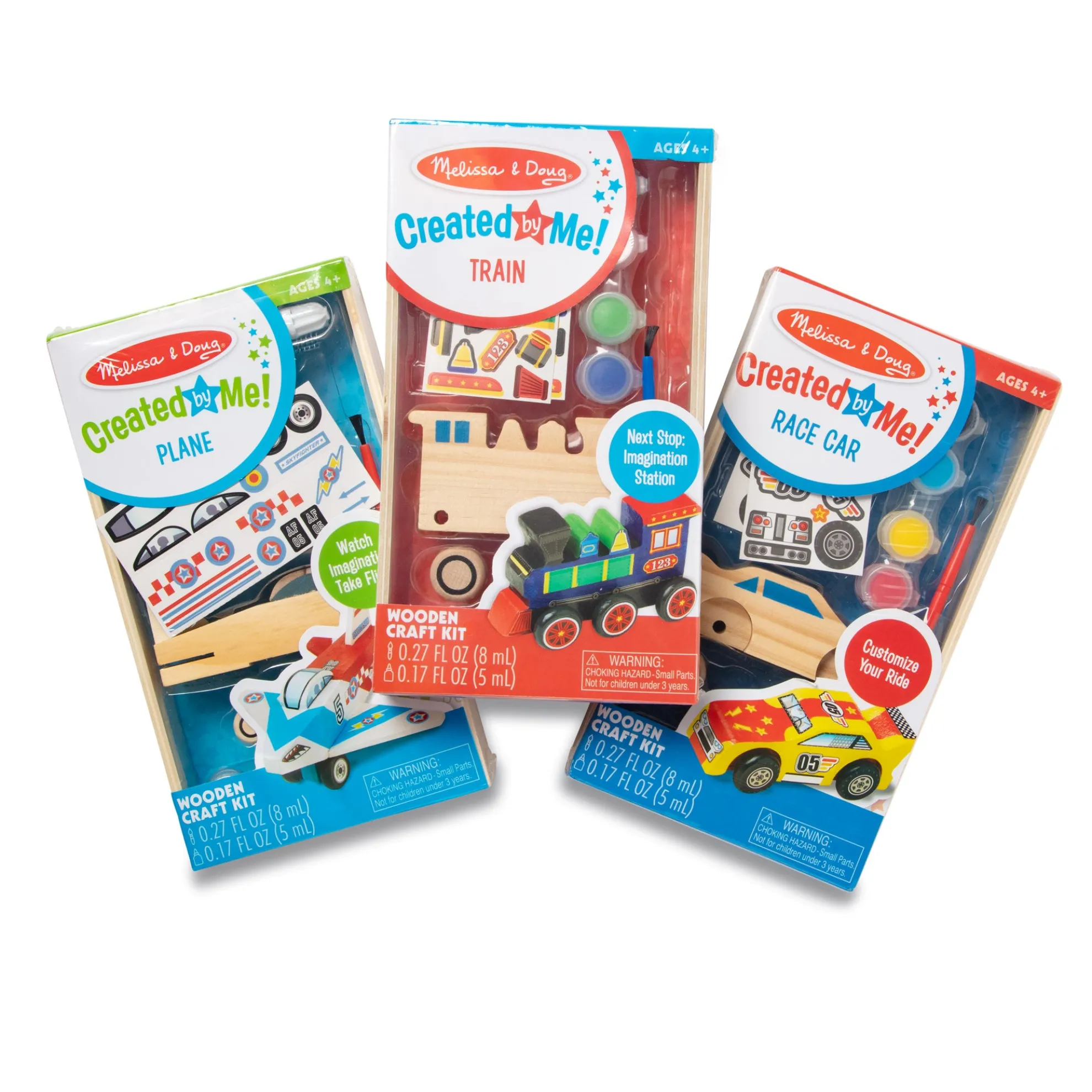 Createed by Me!™ Vehicle Craft Kit 3-Pack: Plane, Train, Race Car