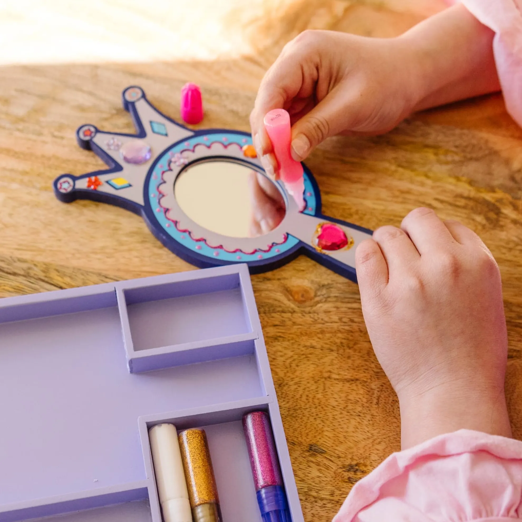 Decorate-Your-Own Wooden Princess Mirror