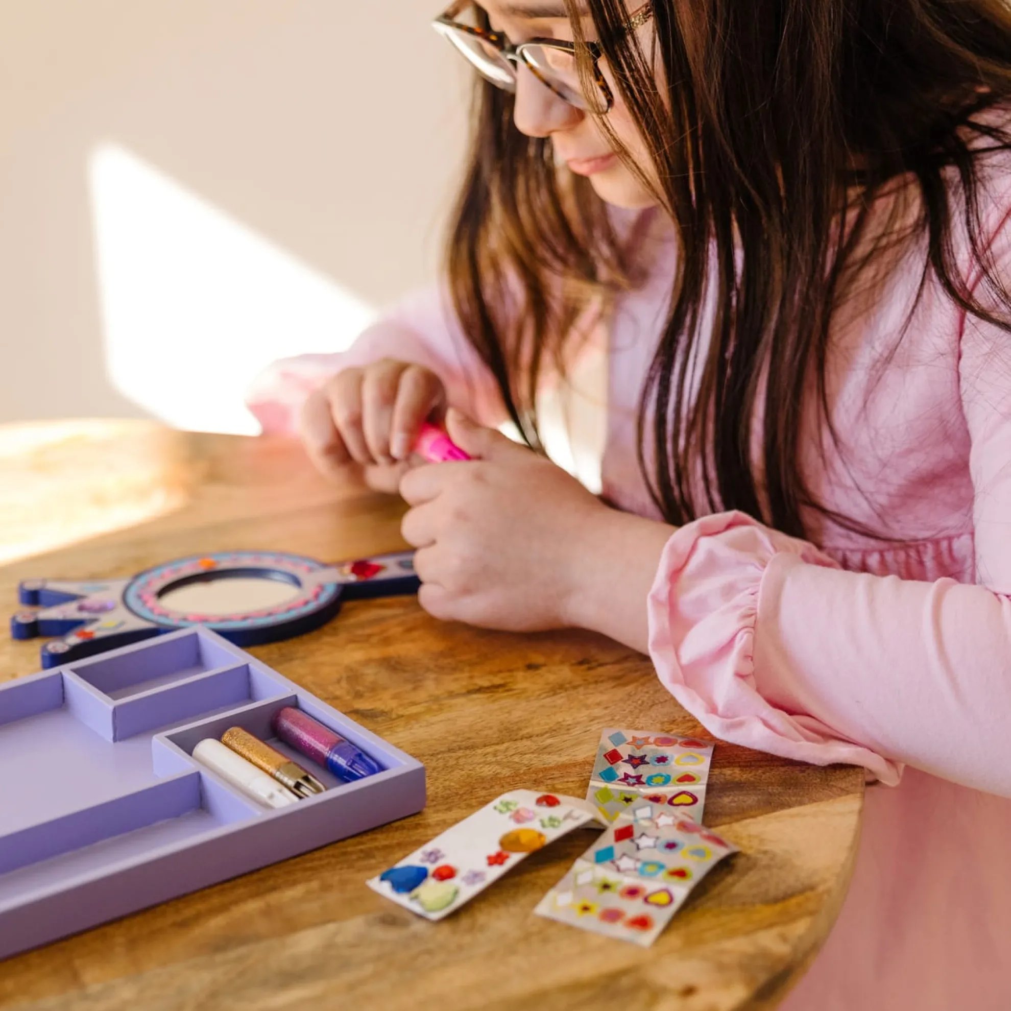 Decorate-Your-Own Wooden Princess Mirror