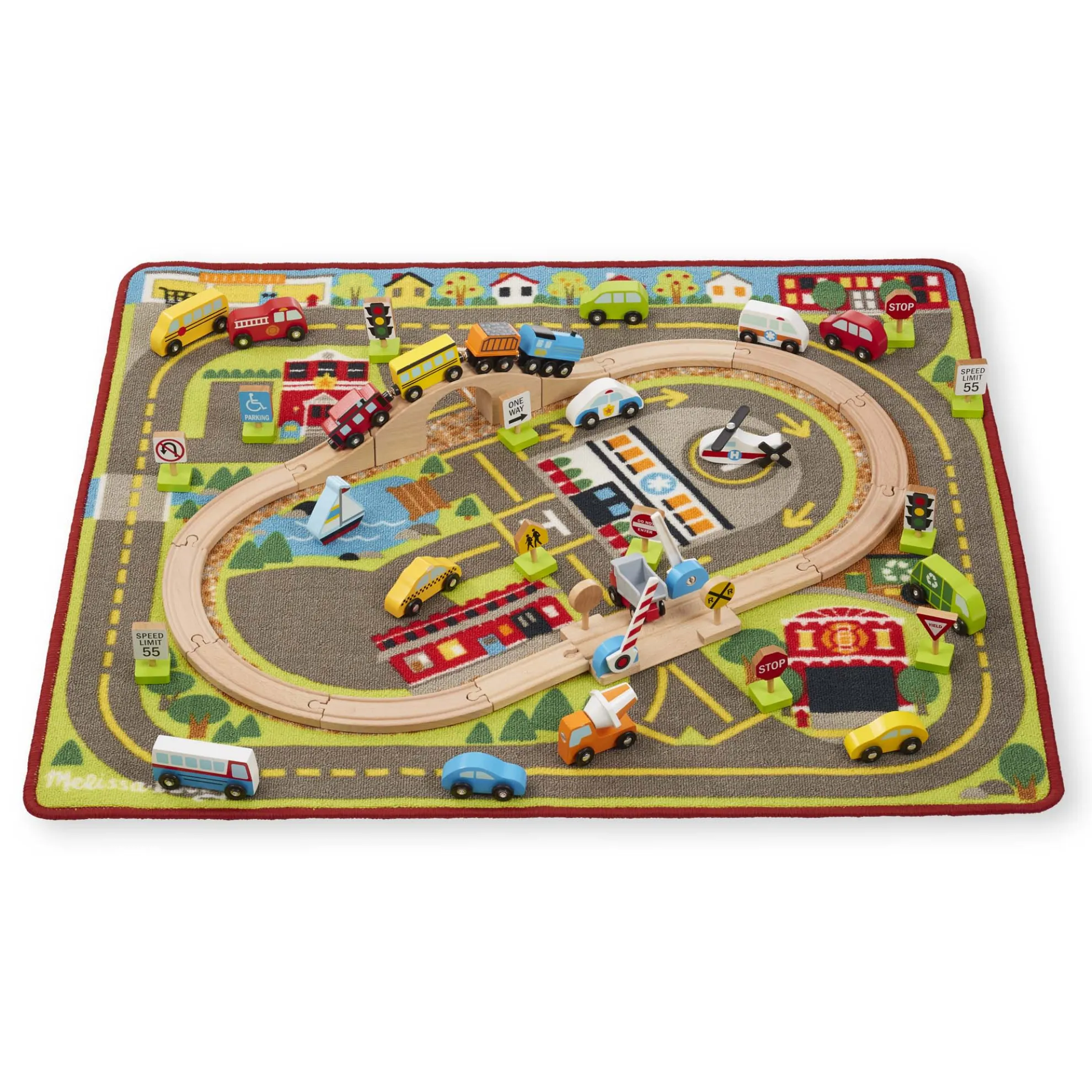 Deluxe Multi-Vehicle Activity Rug Play Set