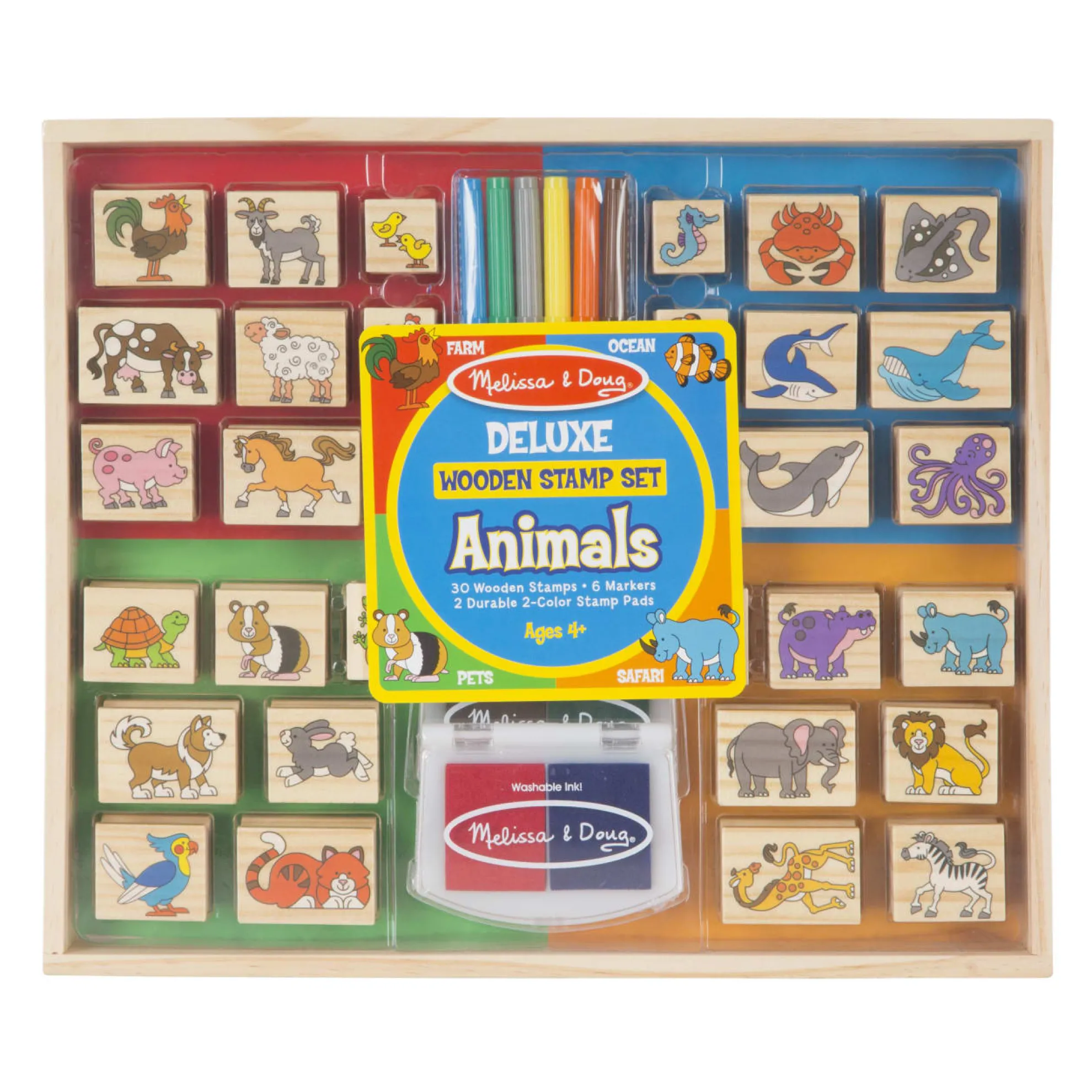 Deluxe Wooden Stamp Set - Animals