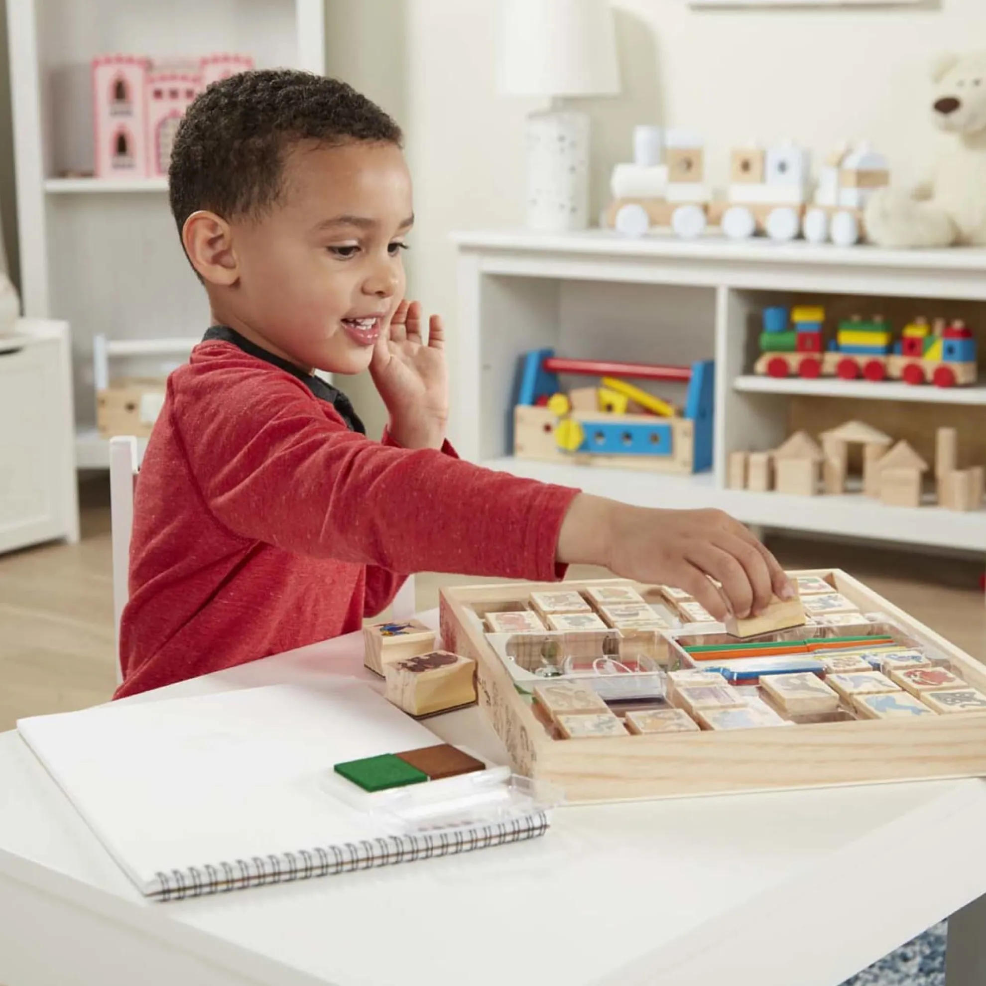 Deluxe Wooden Stamp Set - Animals