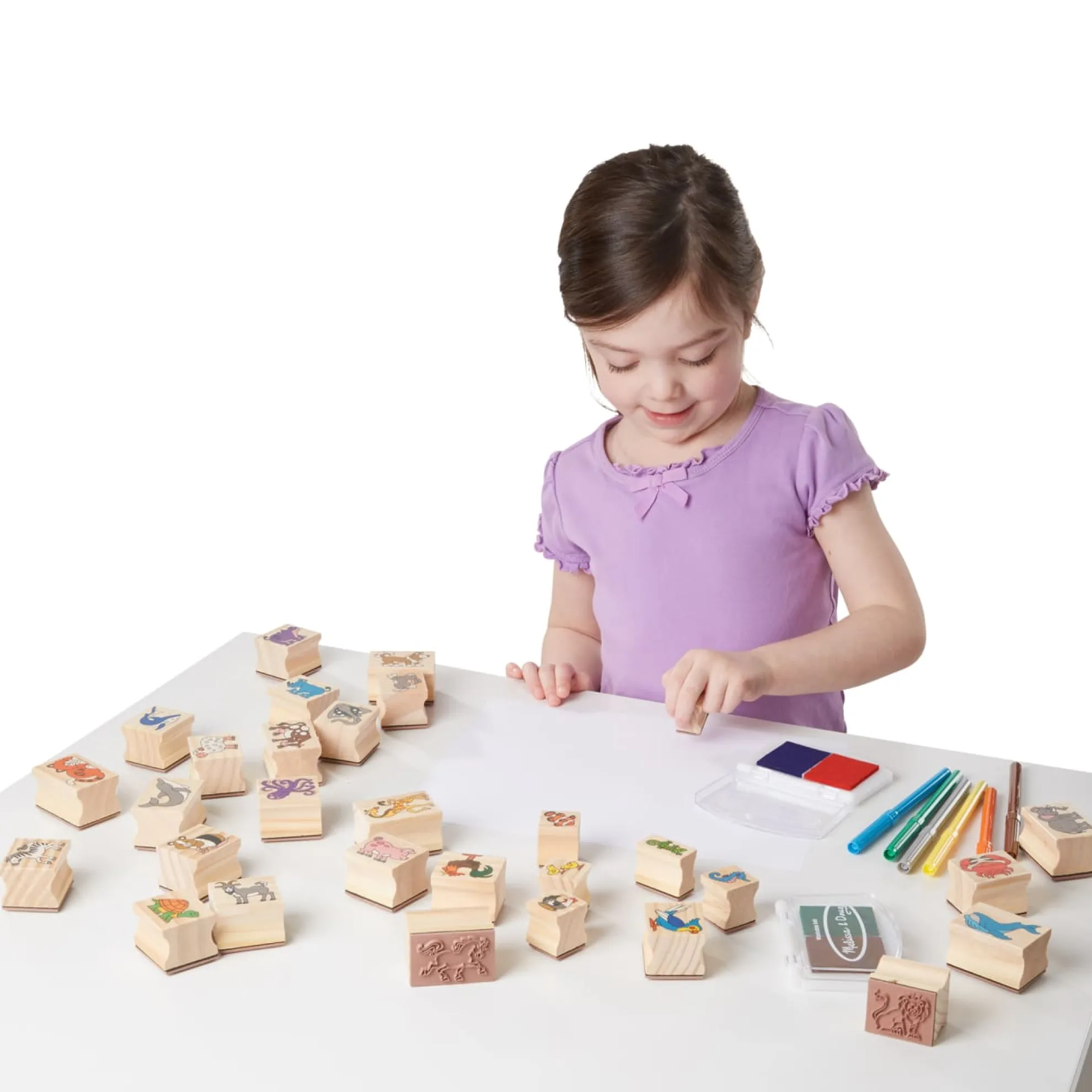 Deluxe Wooden Stamp Set - Animals