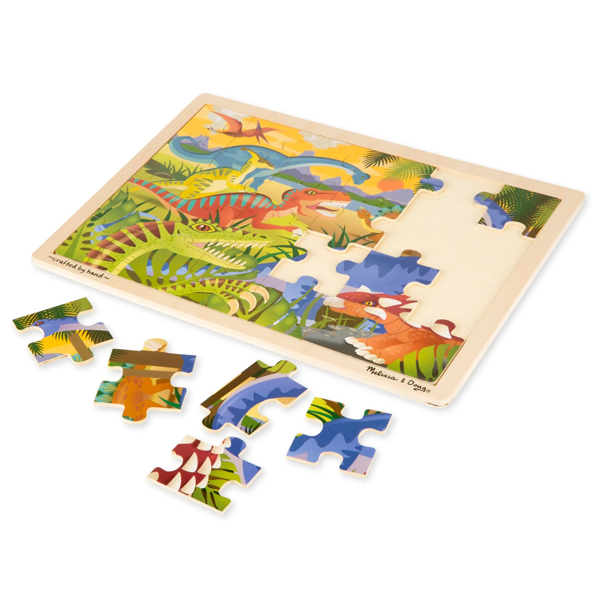 Dinosaur Wooden Jigsaw Puzzle - 24 Pieces