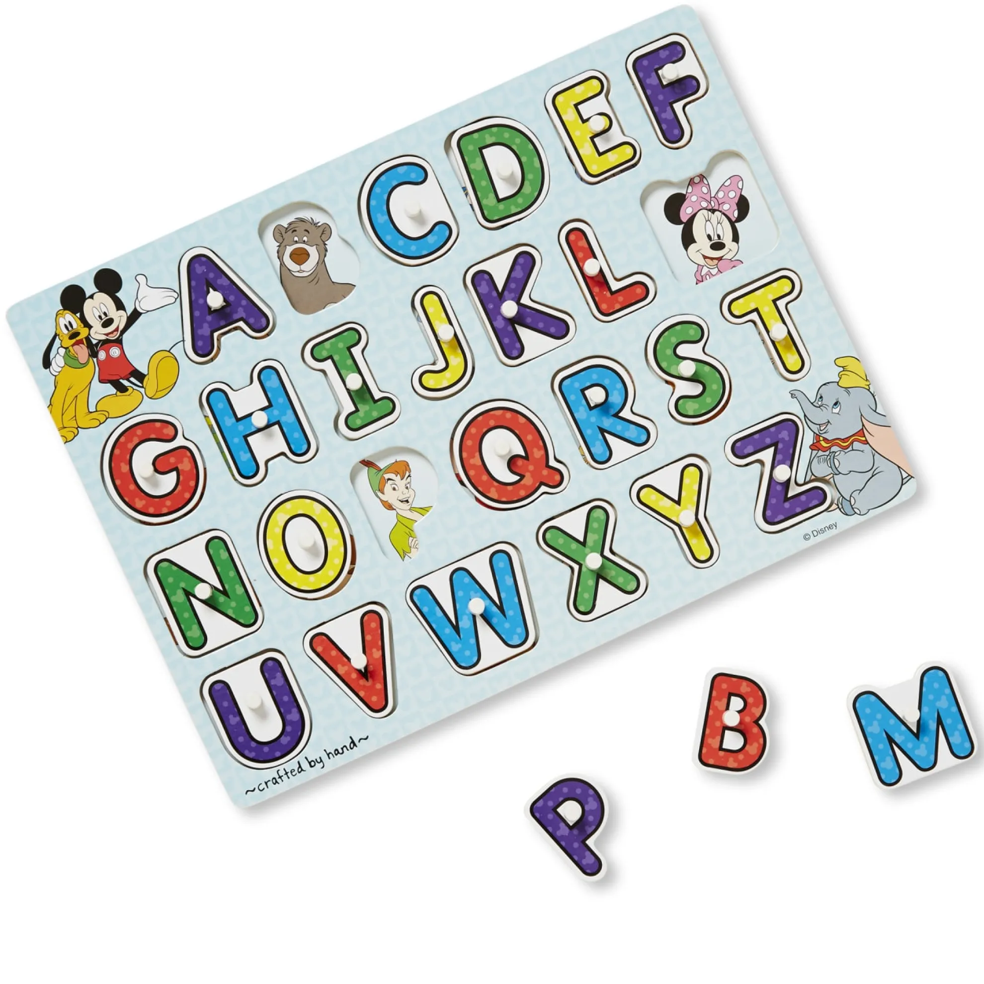 Disney Classics Wooden Alphabet Peg Puzzle