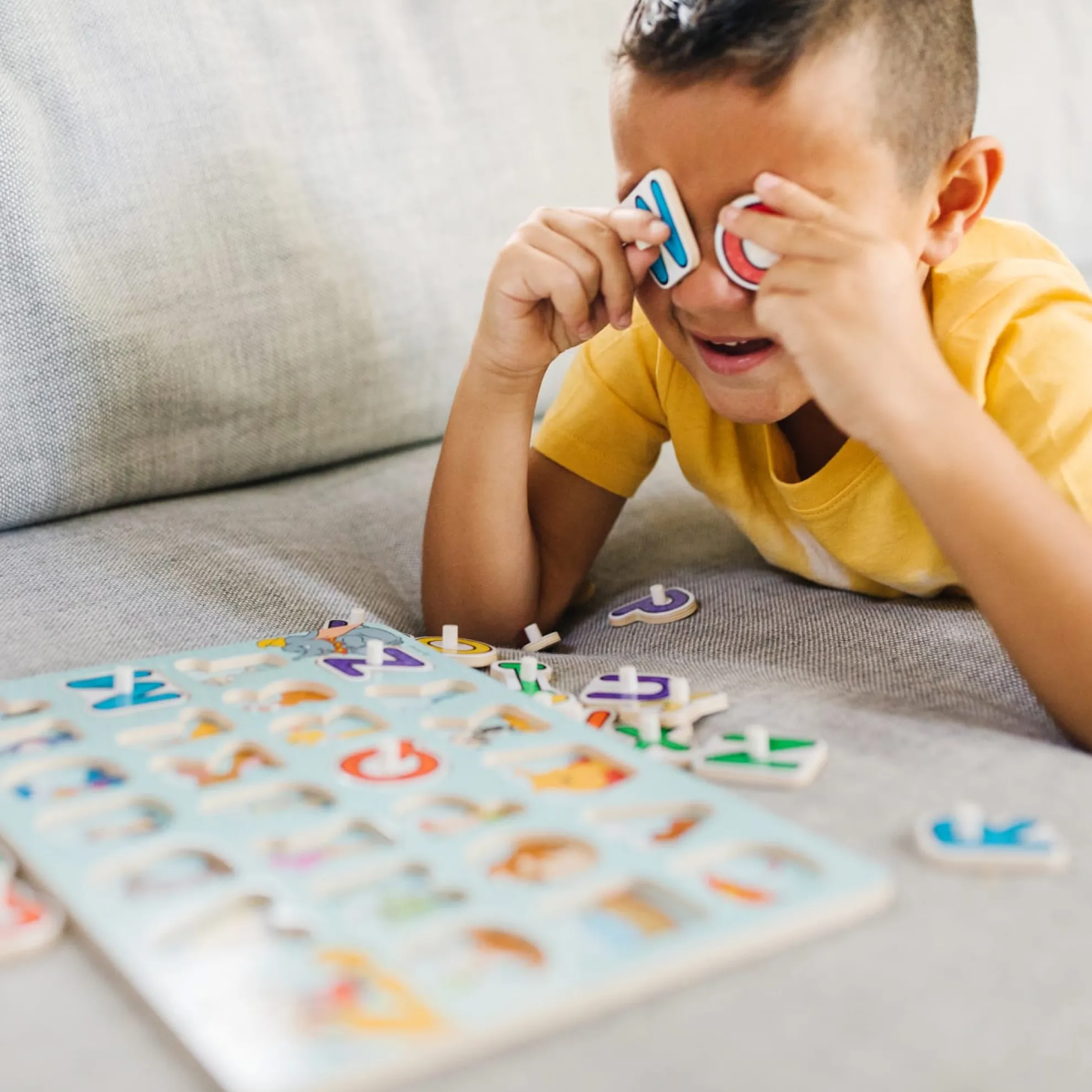 Disney Classics Wooden Alphabet Peg Puzzle