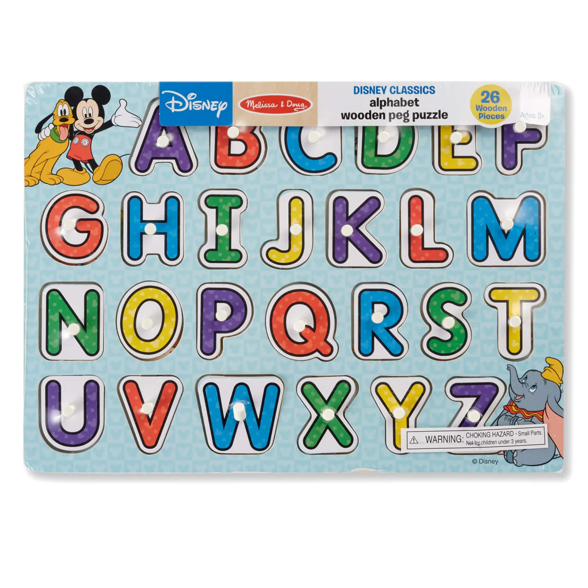 Disney Classics Wooden Alphabet Peg Puzzle