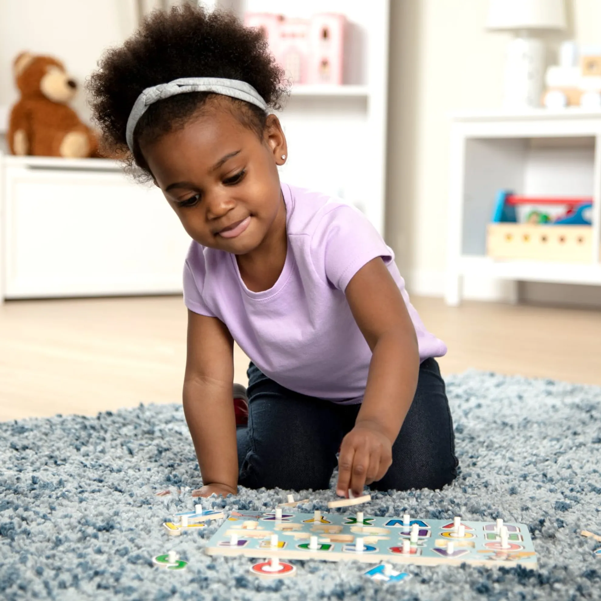 Disney Classics Wooden Alphabet Peg Puzzle