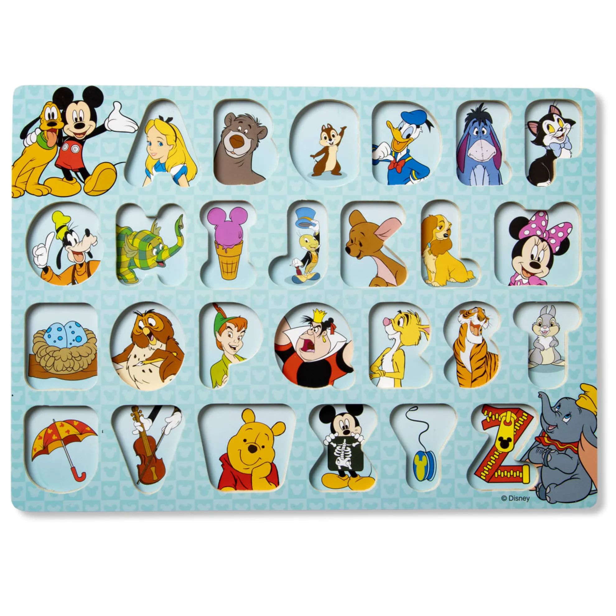 Disney Classics Wooden Alphabet Peg Puzzle
