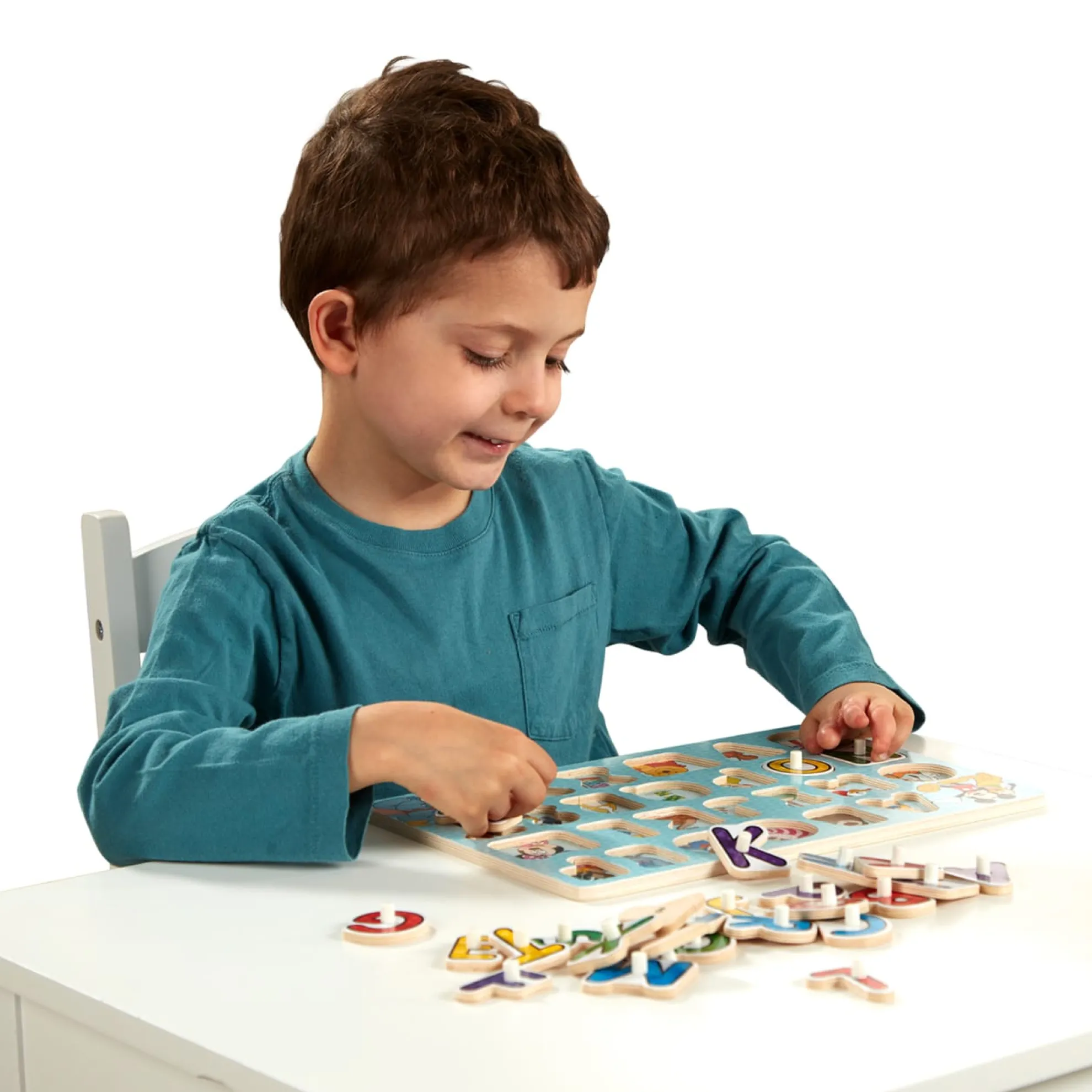 Disney Classics Wooden Alphabet Peg Puzzle