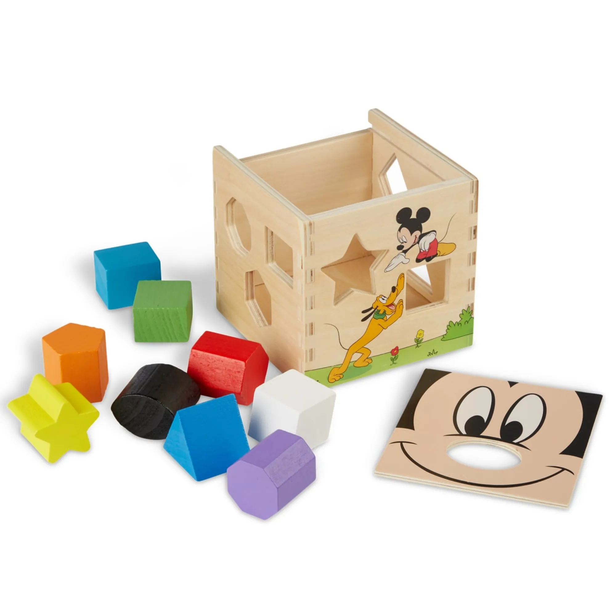 Disney Mickey Mouse & Friends Wooden Shape Sorting Cube
