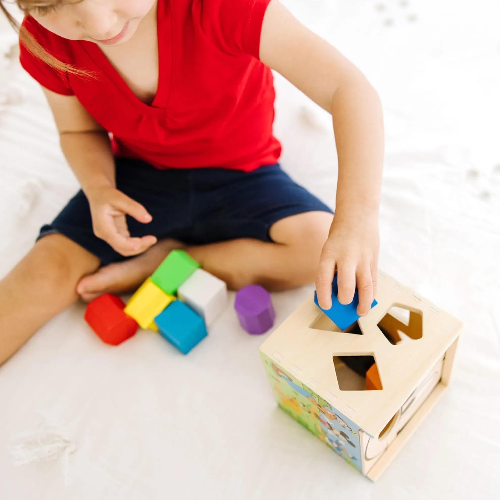 Disney Mickey Mouse & Friends Wooden Shape Sorting Cube