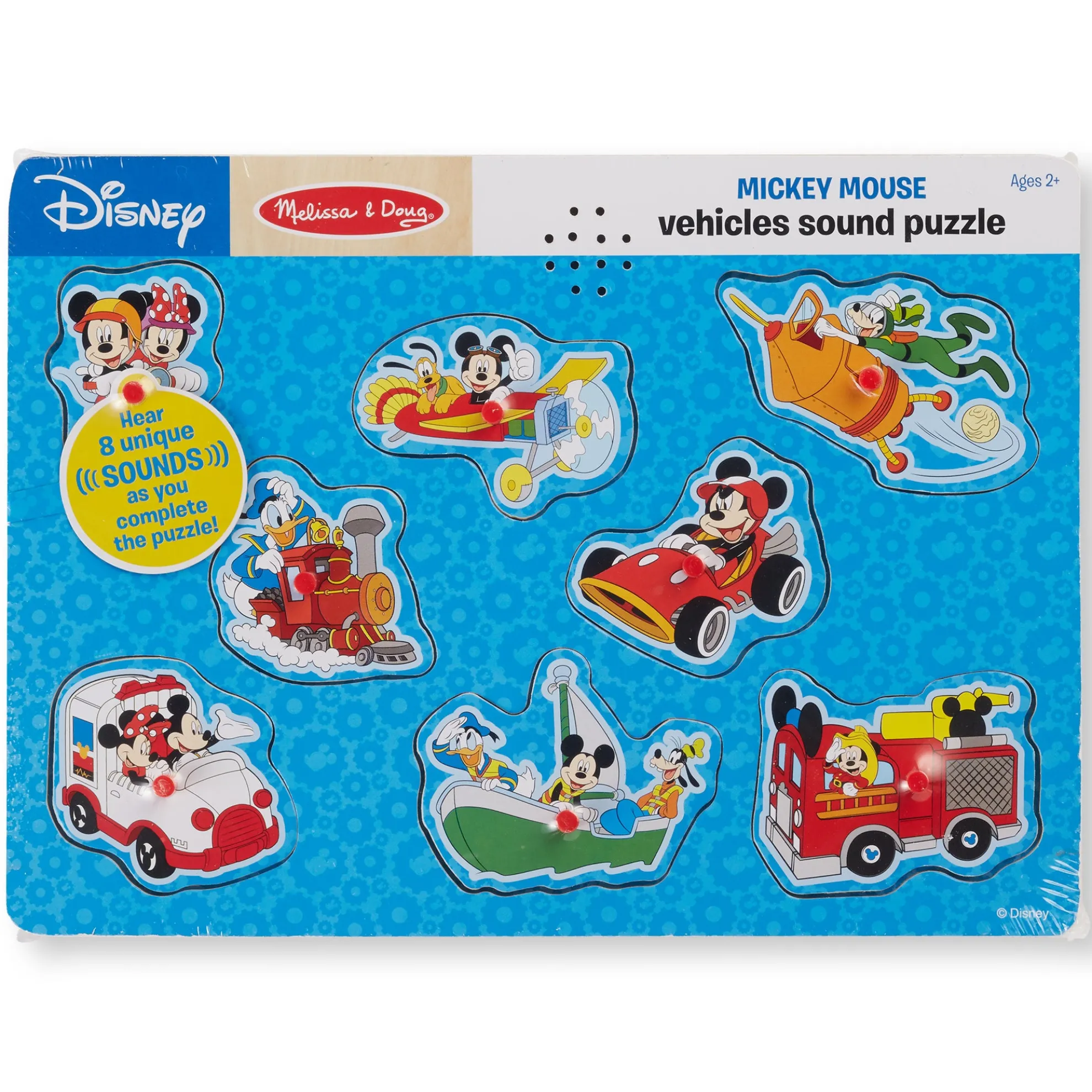 Disney Mickey Mouse & Friends Vehicles Sound Puzzle - 8 Pieces
