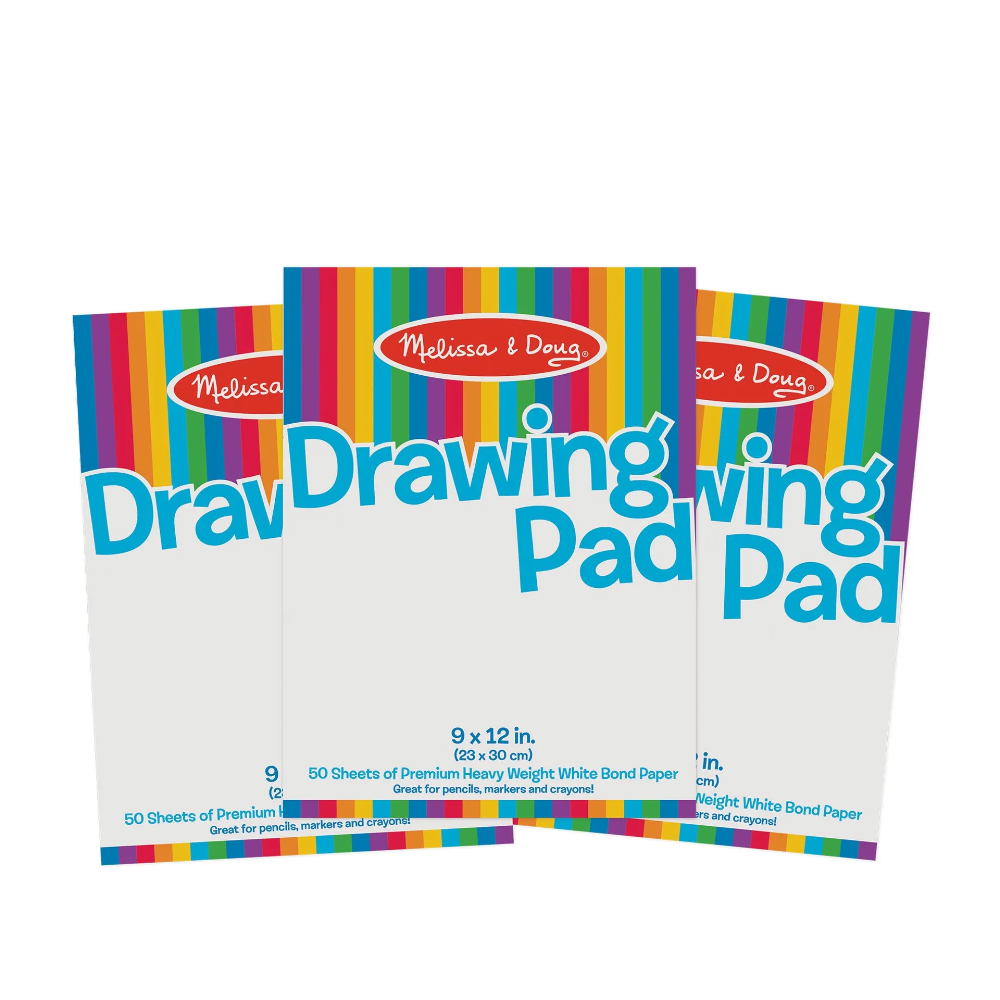 Drawing Paper Pad (50 Sheets, 9 x 12 Inches) 3-Pack