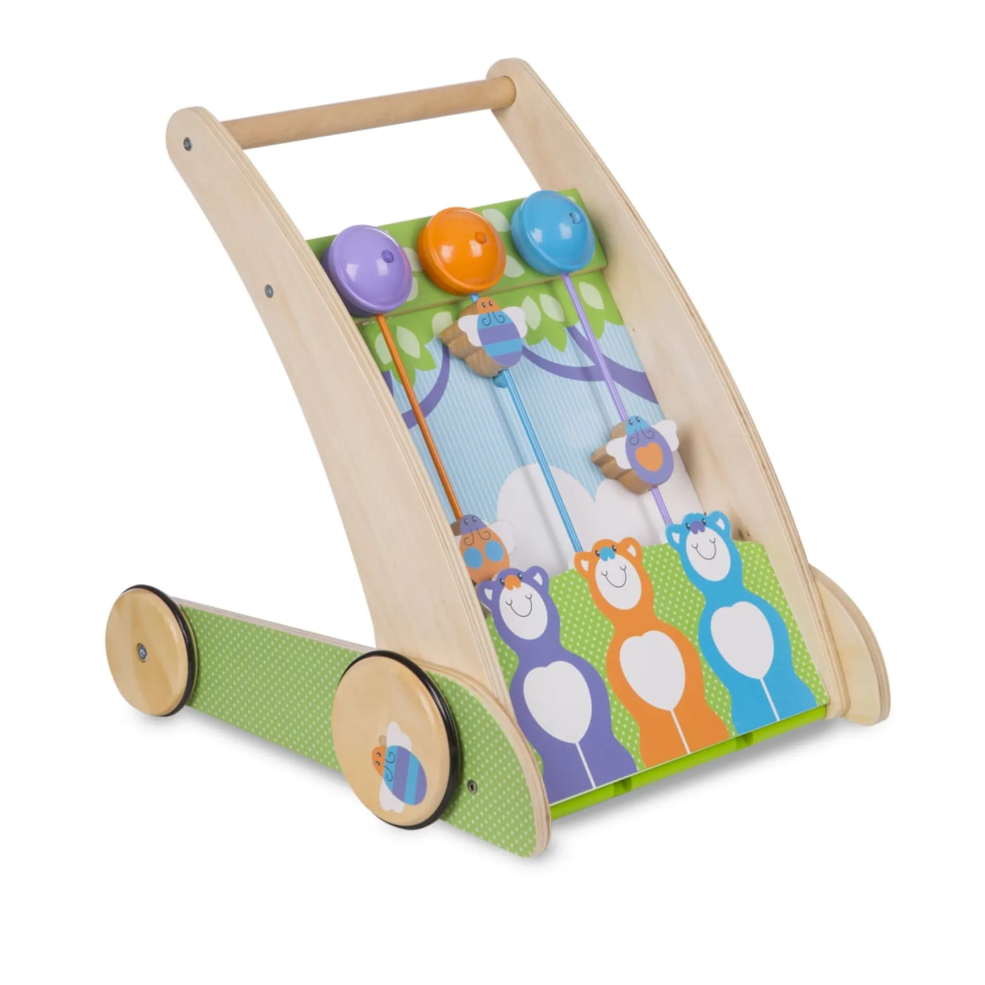 First Play Wooden Ring and Ding Forest Friends Push Toy