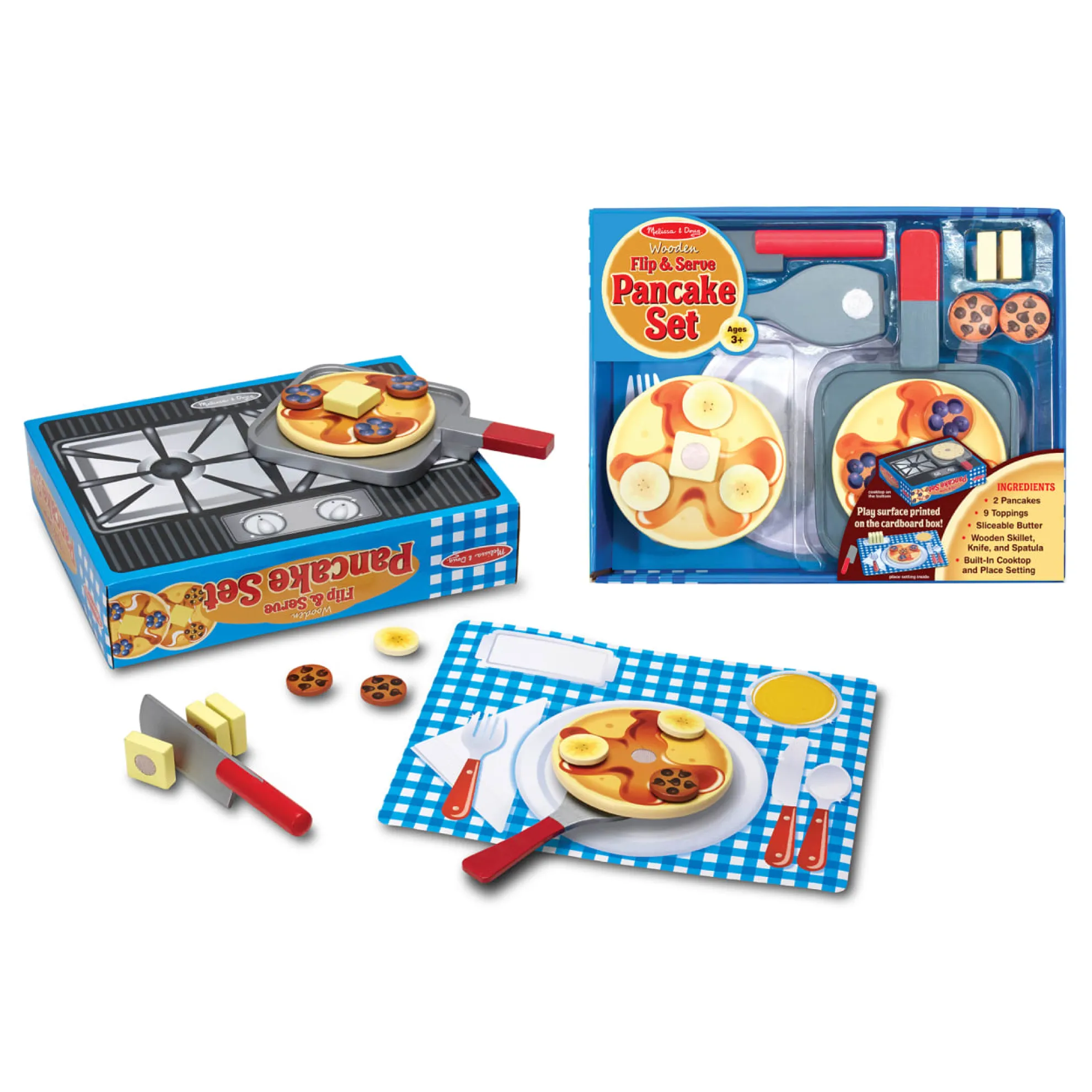 Flip & Serve Pancake Set - Wooden Play Food