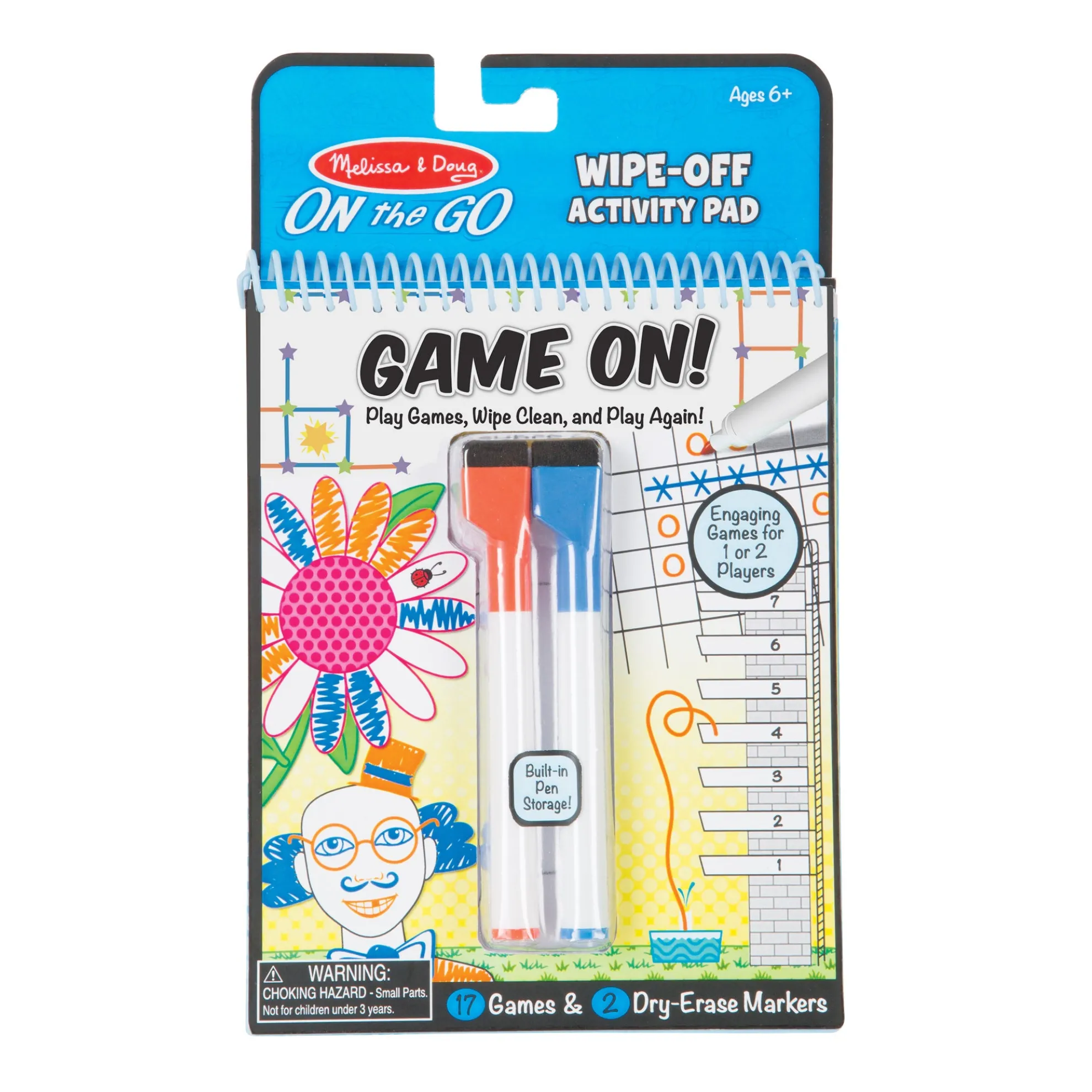 Game On! Wipe-Off Activity Pad - On the Go Travel Activity