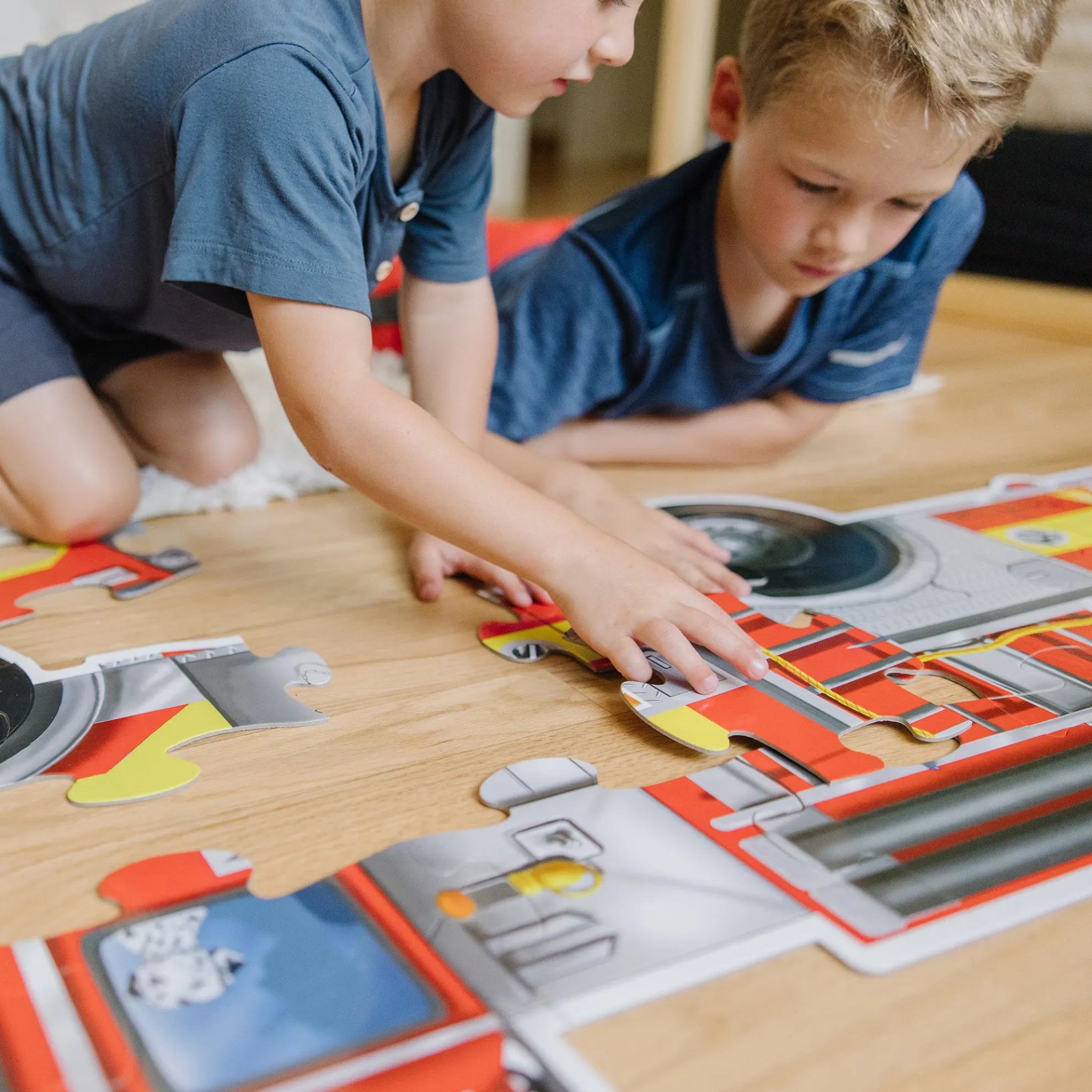 Giant Fire Truck Floor Puzzle - 24 Pieces
