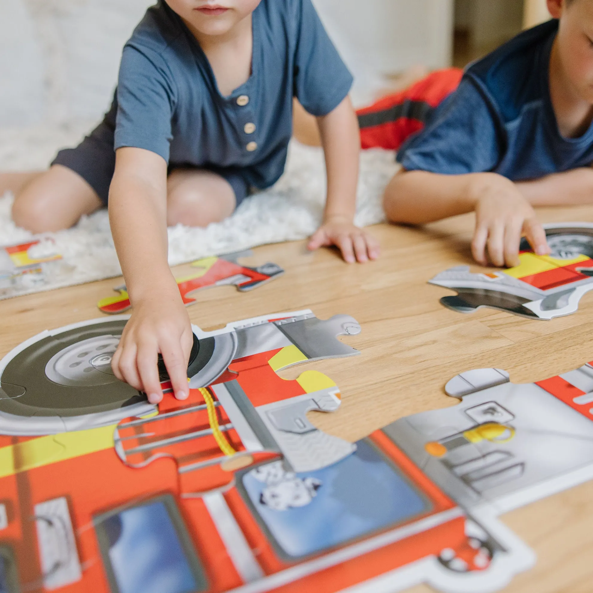 Giant Fire Truck Floor Puzzle - 24 Pieces