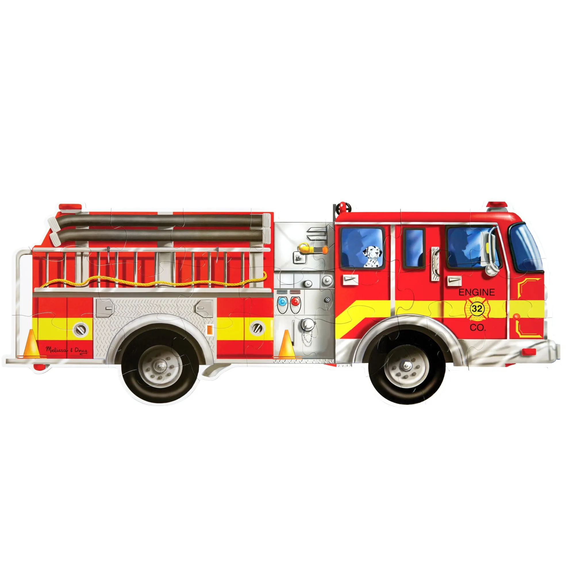 Giant Fire Truck Floor Puzzle - 24 Pieces