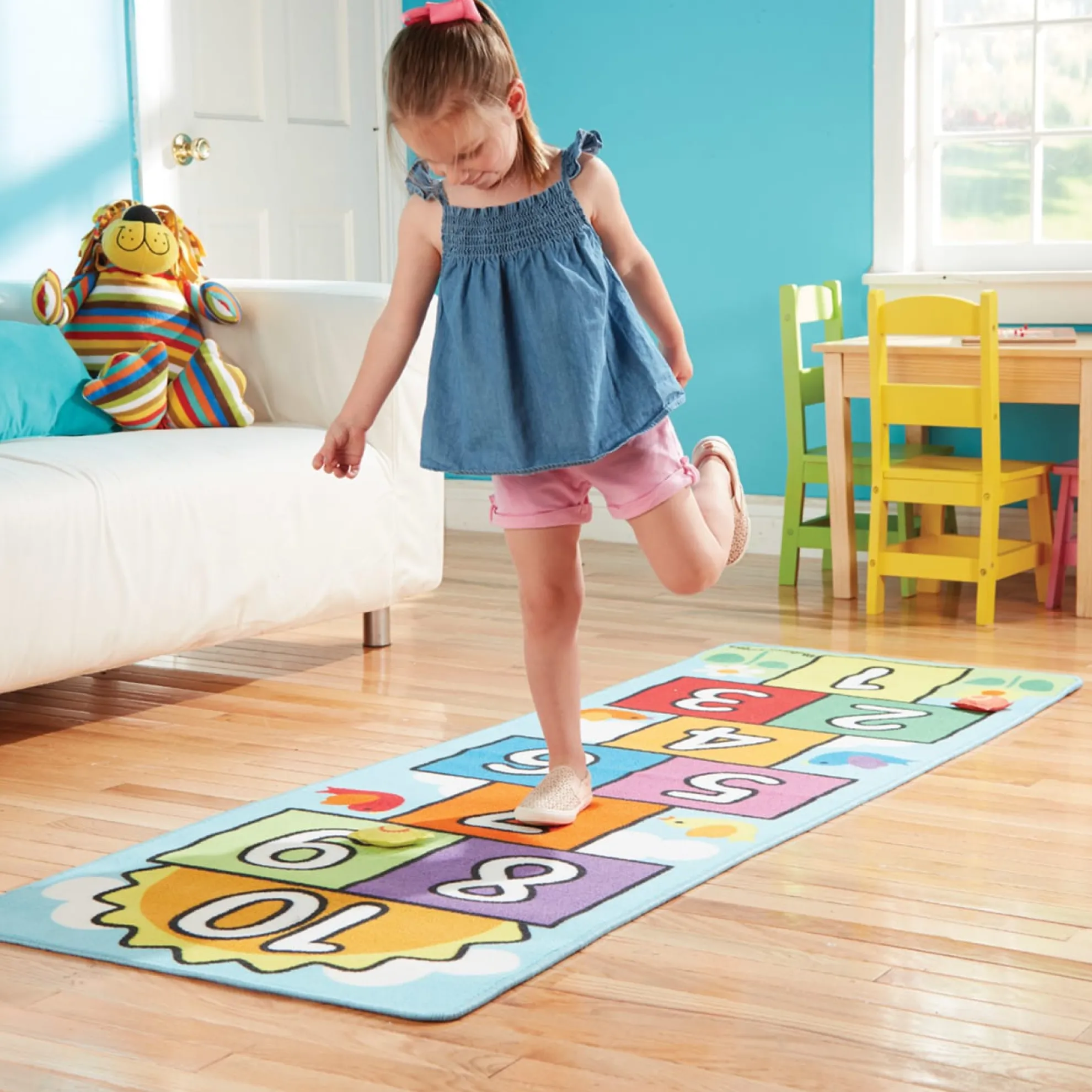 Hop & Count Hopscotch Rug