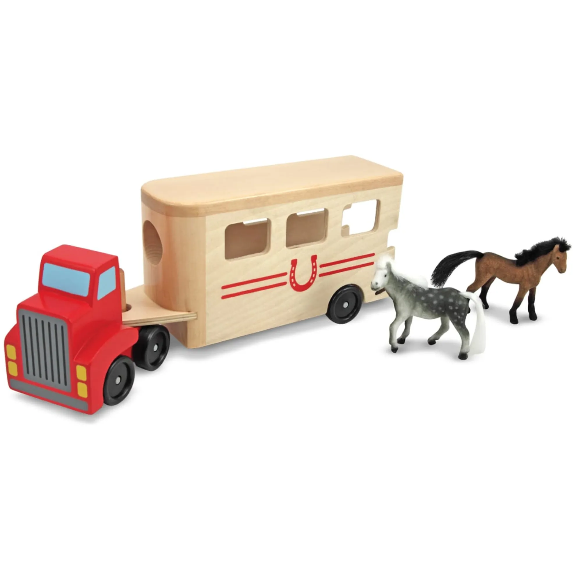Horse Carrier Wooden Vehicles Play Set