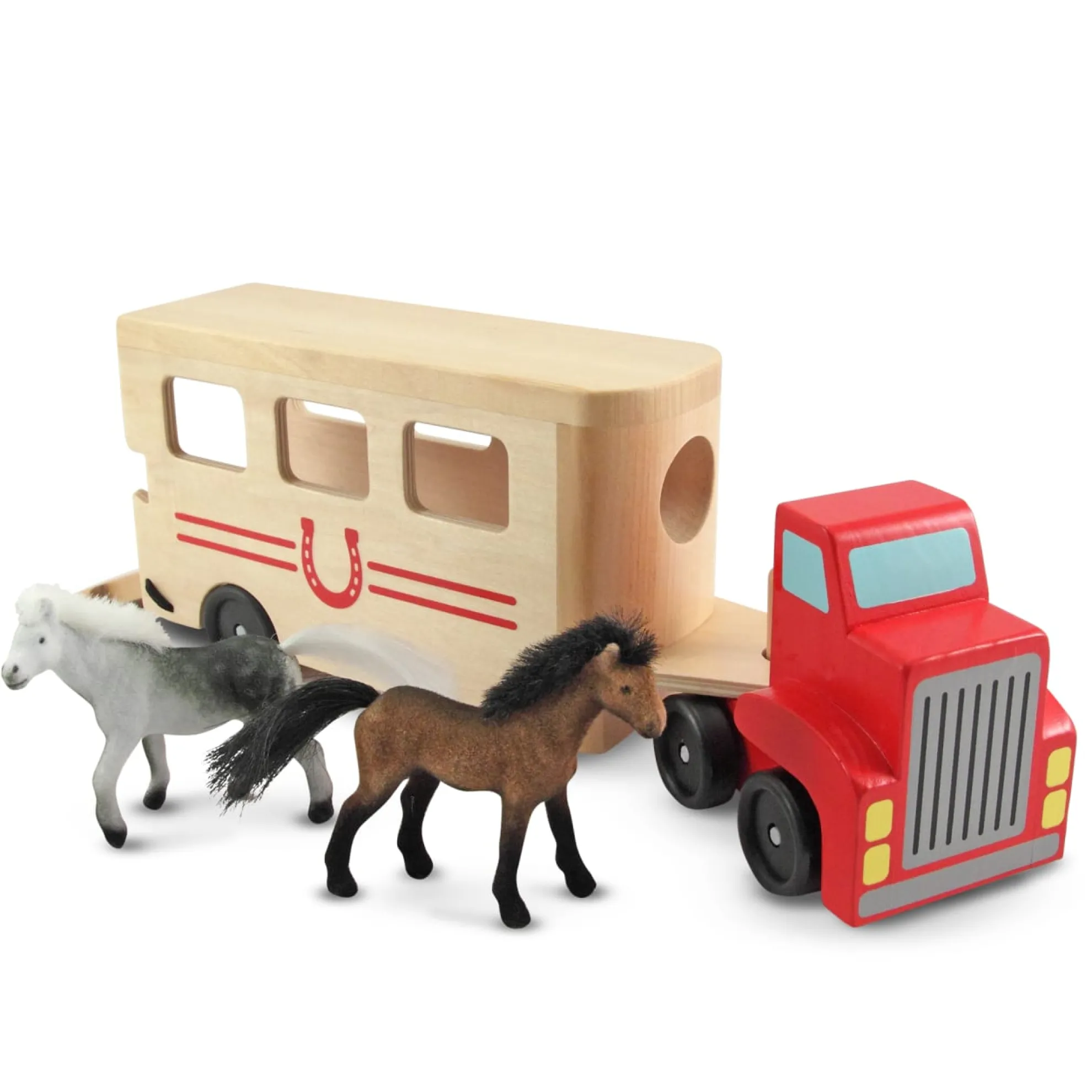 Horse Carrier Wooden Vehicles Play Set