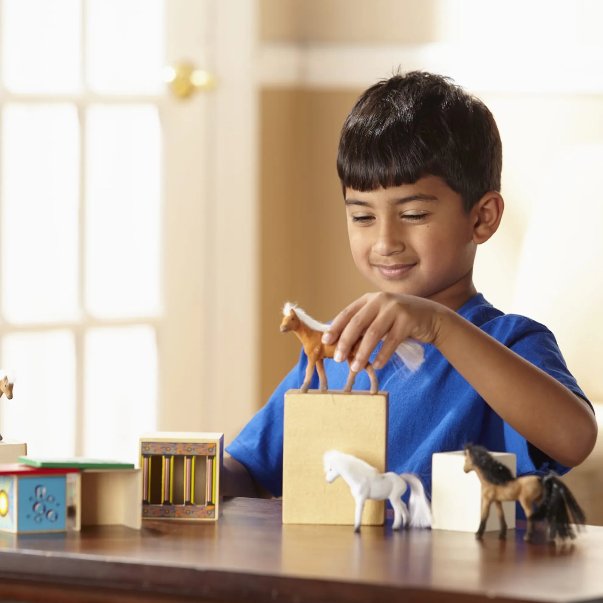 Horse Carrier Wooden Vehicles Play Set