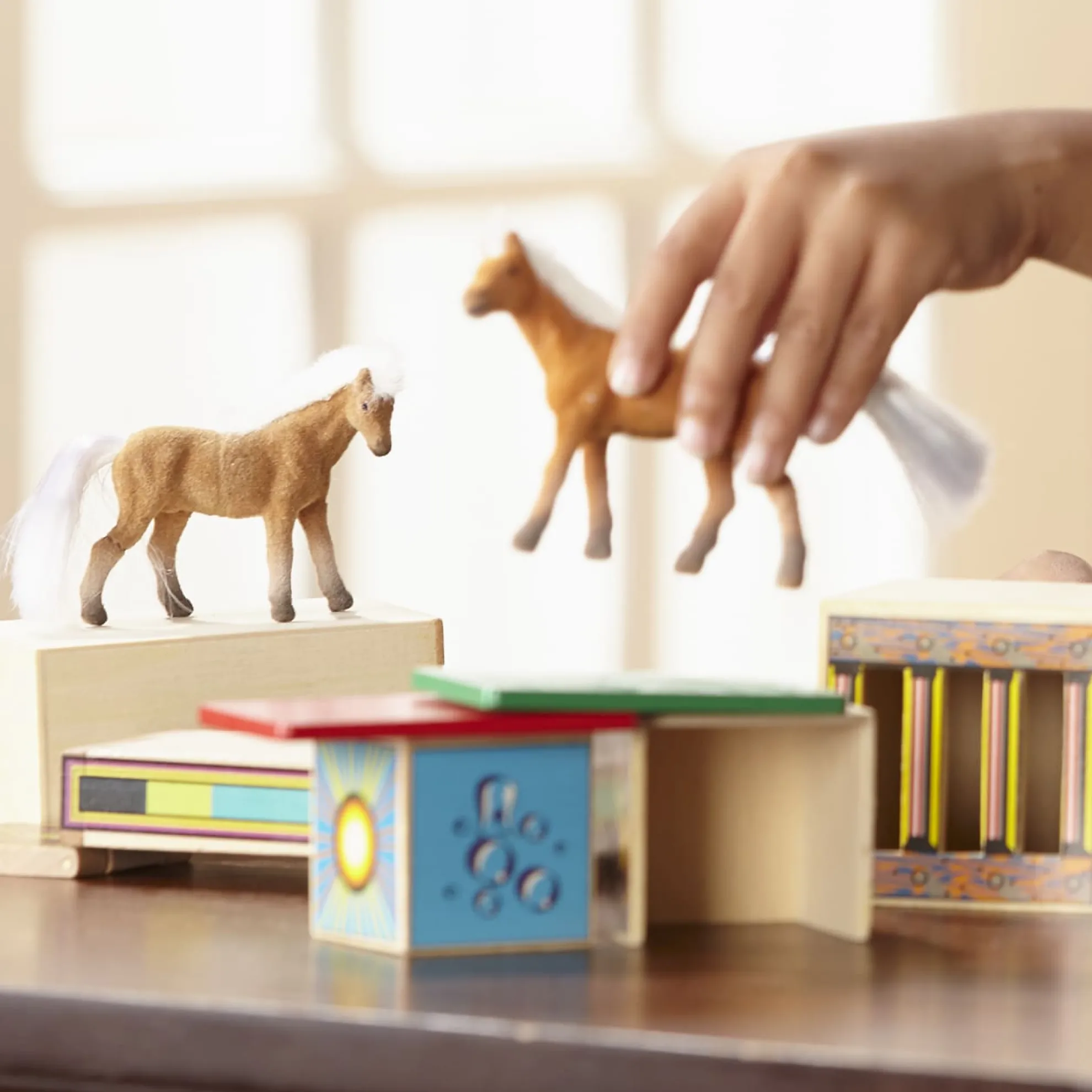 Horse Carrier Wooden Vehicles Play Set