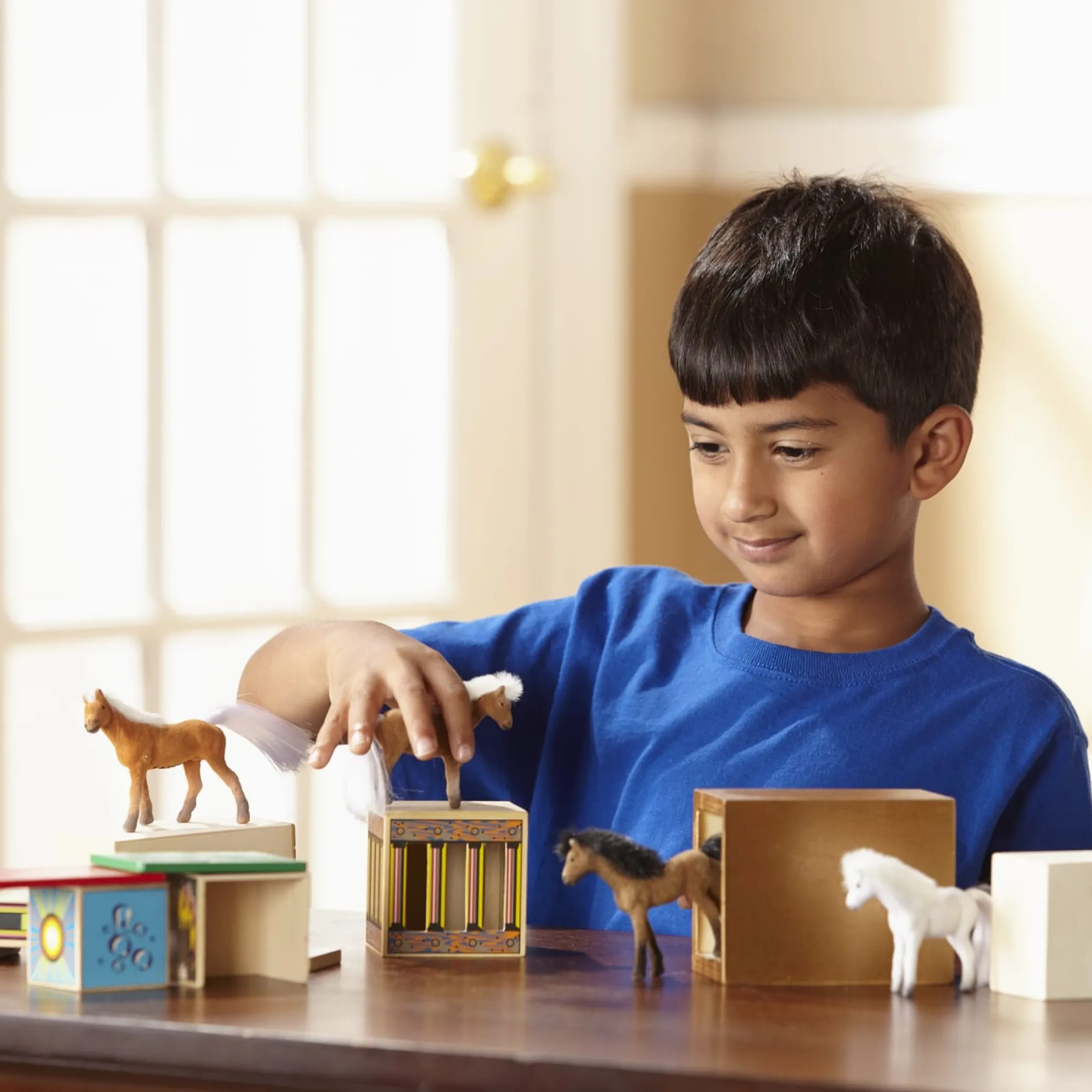 Horse Carrier Wooden Vehicles Play Set