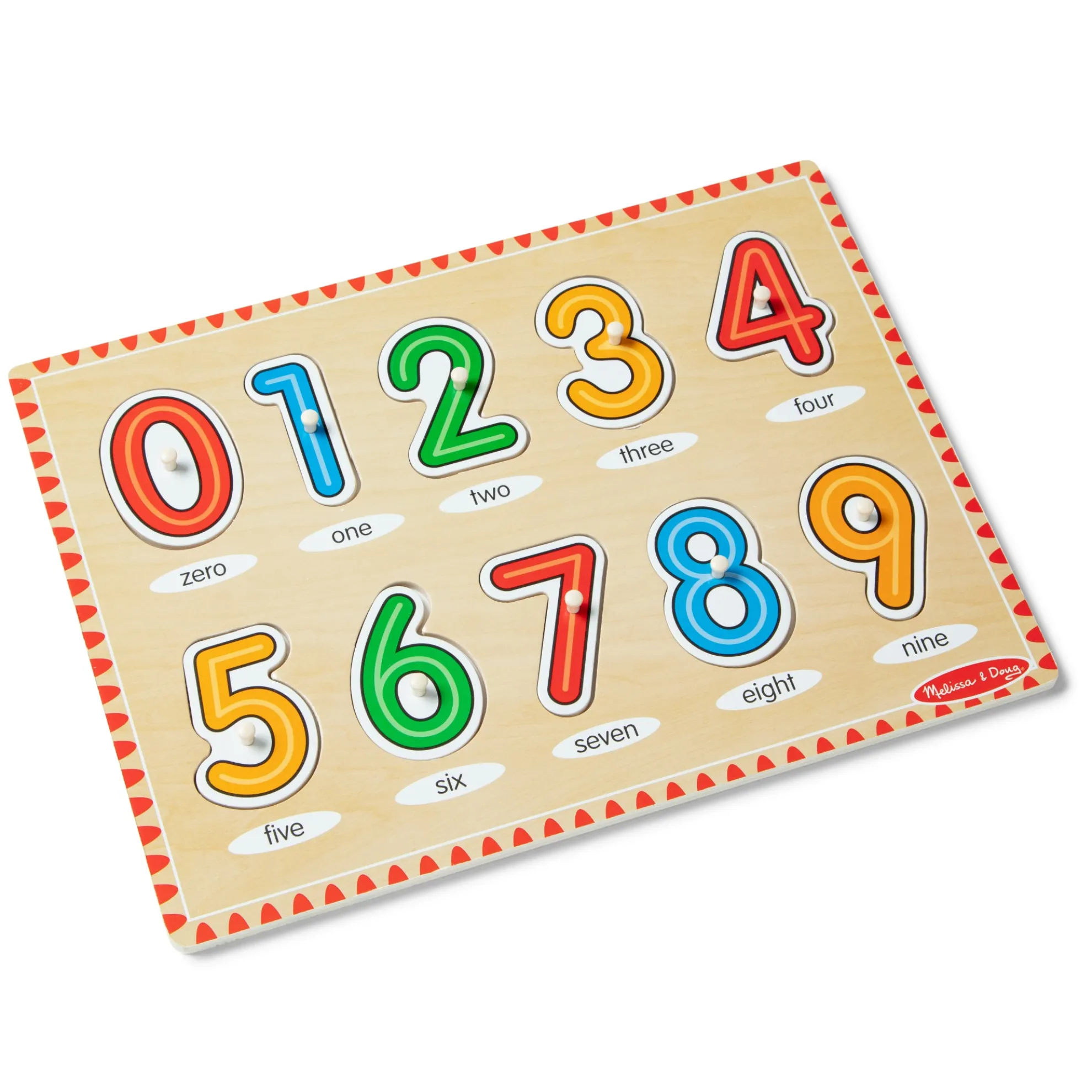 Lift & See Numbers Peg Puzzle - 10 Pieces