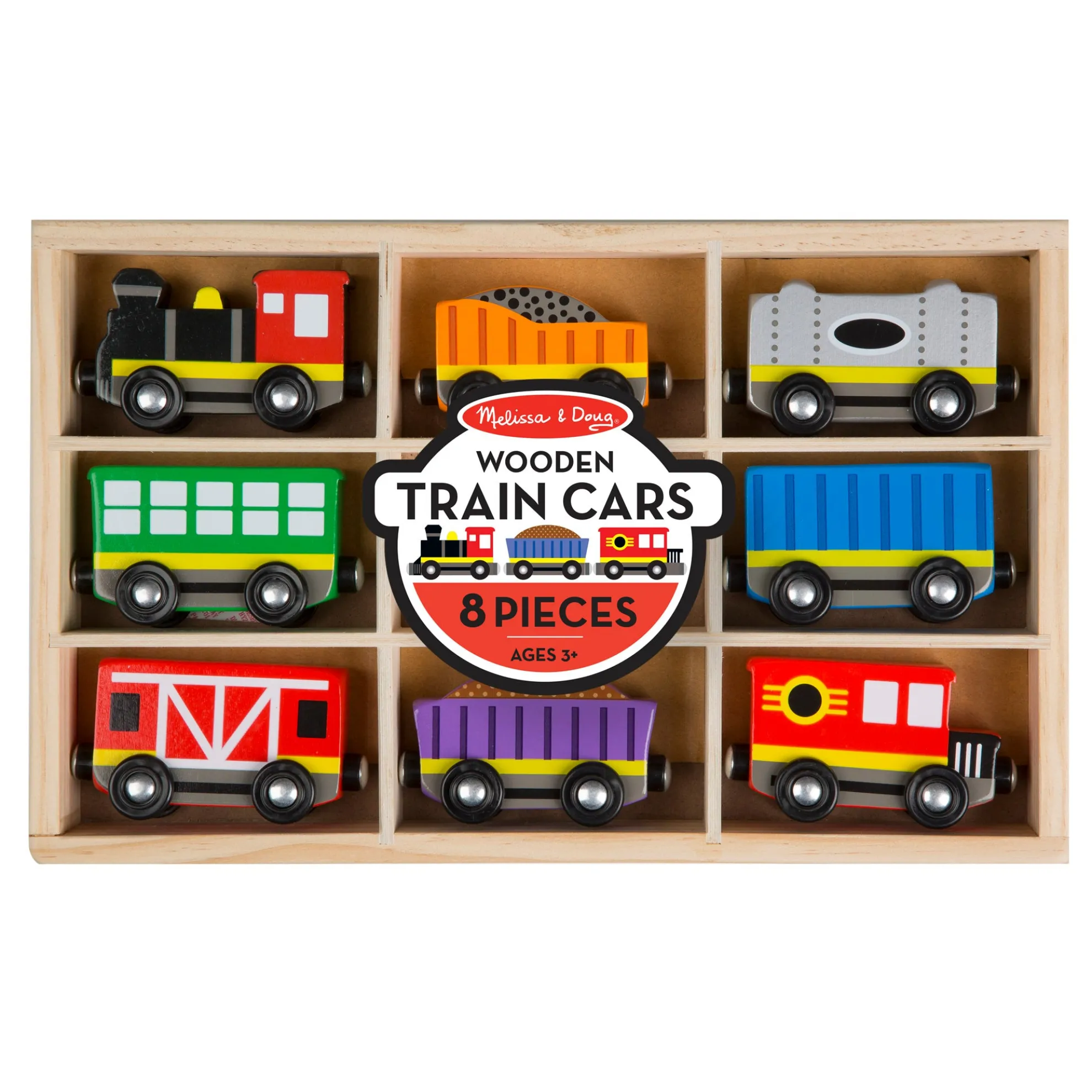 Magnetic Wooden Train Cars