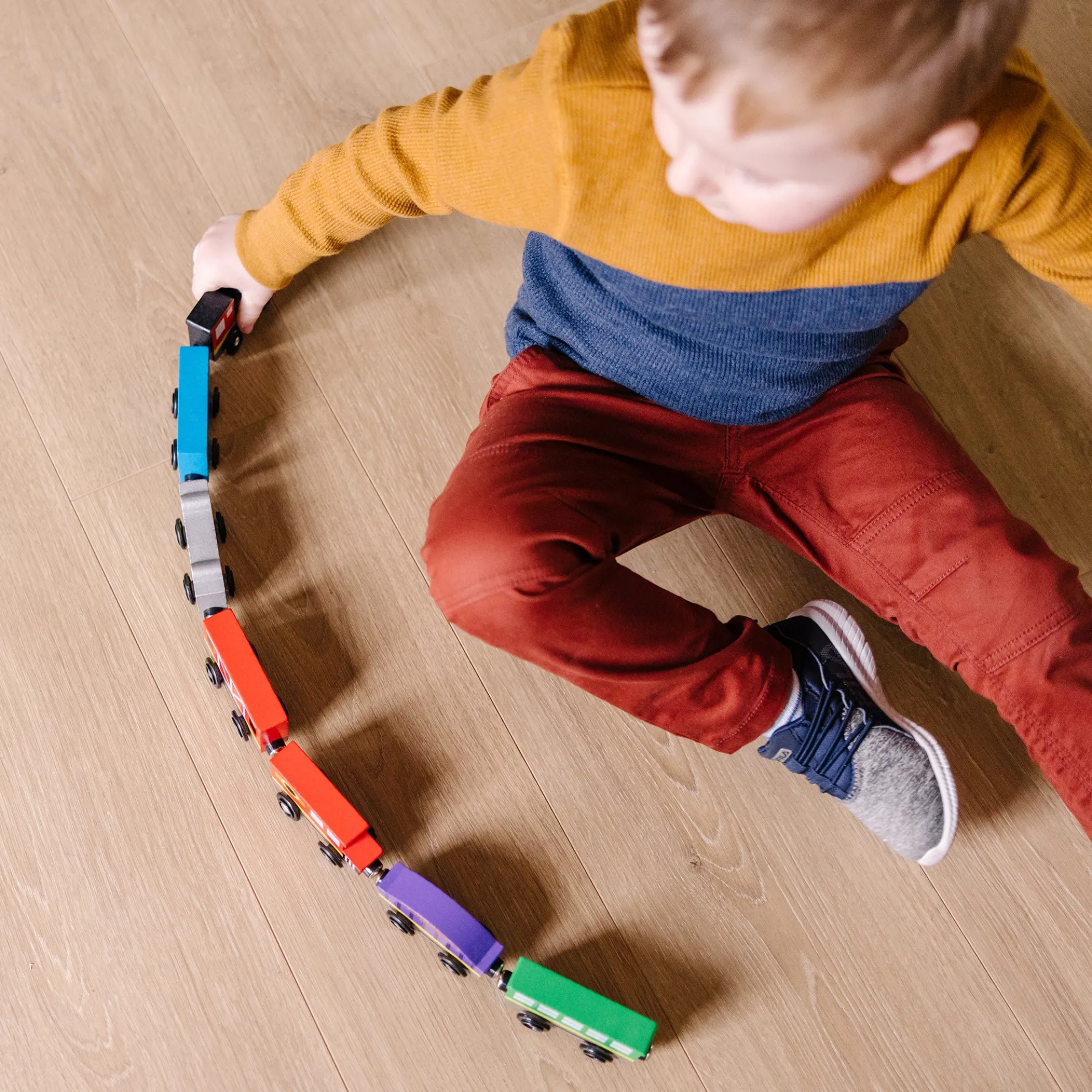 Magnetic Wooden Train Cars