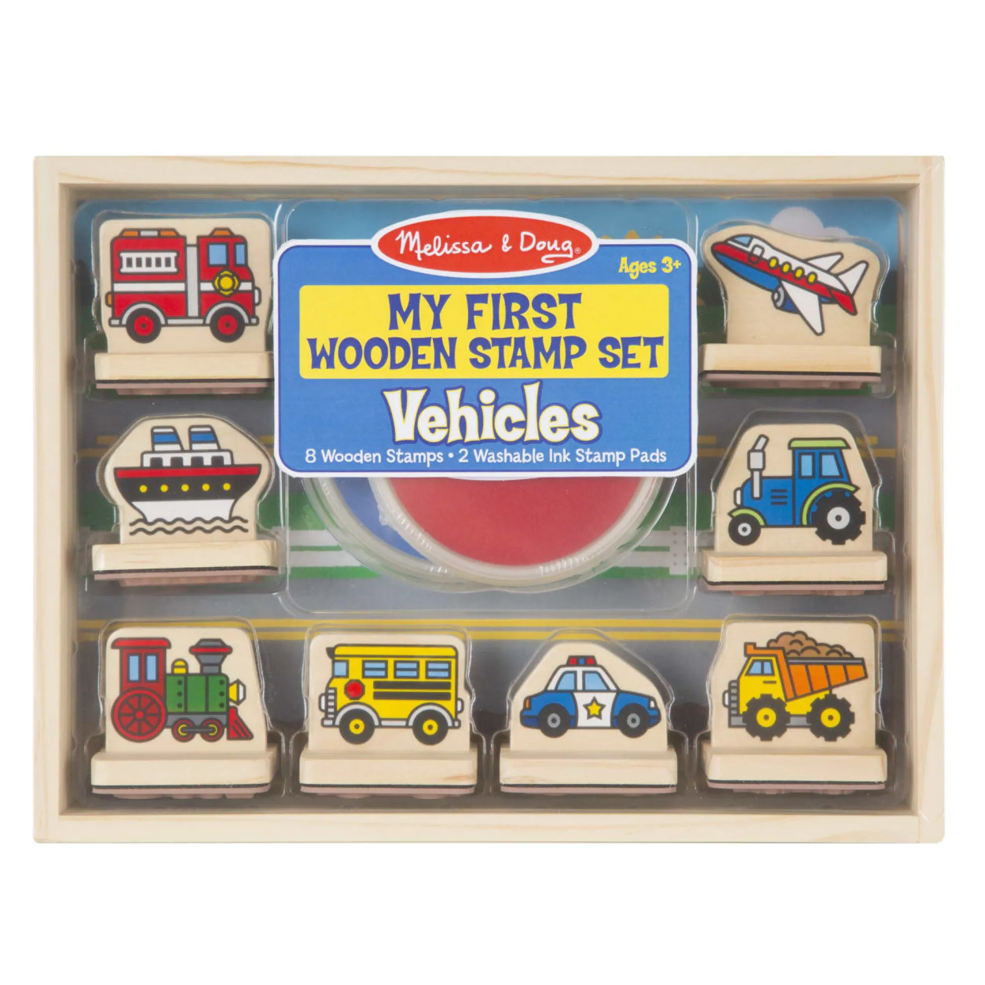 My First Wooden Stamp Set - Vehicles