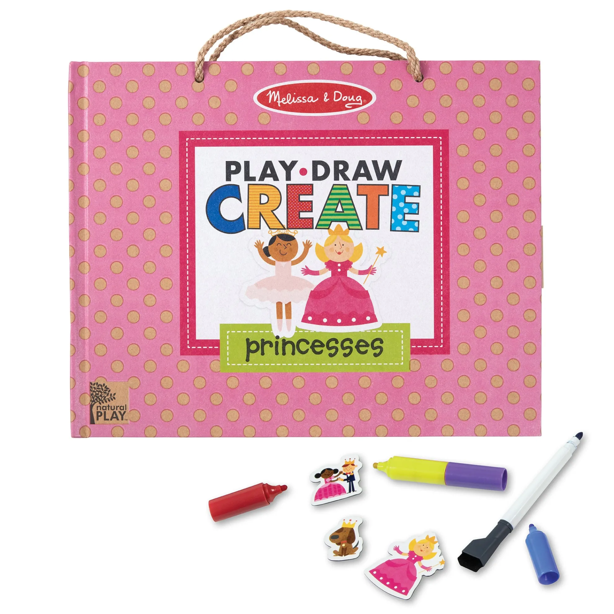 Natural Play: Play, Draw, Create Reusable Drawing & Magnet Kit – Princesses
