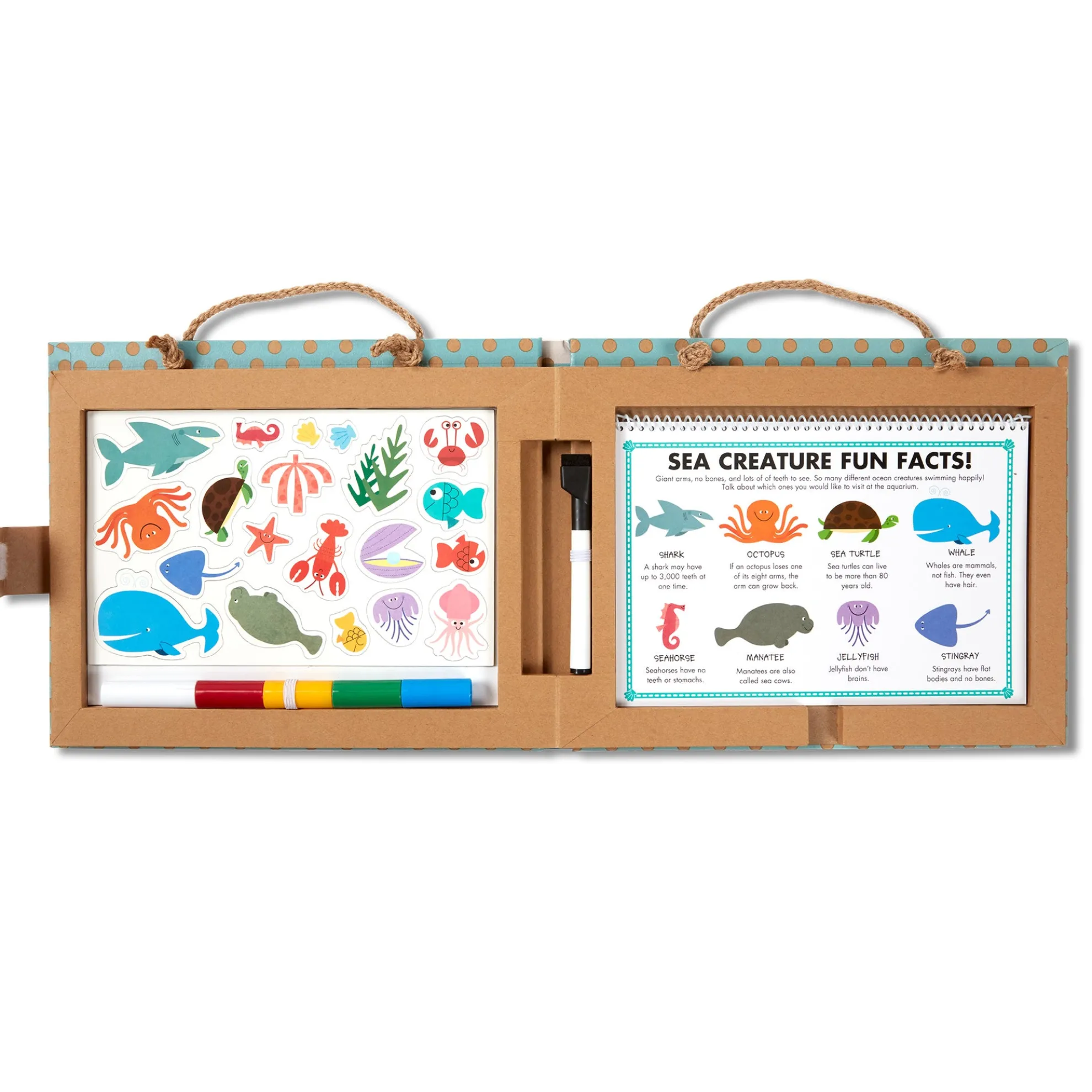 Natural Play: Play, Draw, Create Reusable Drawing & Magnet Kit – Ocean