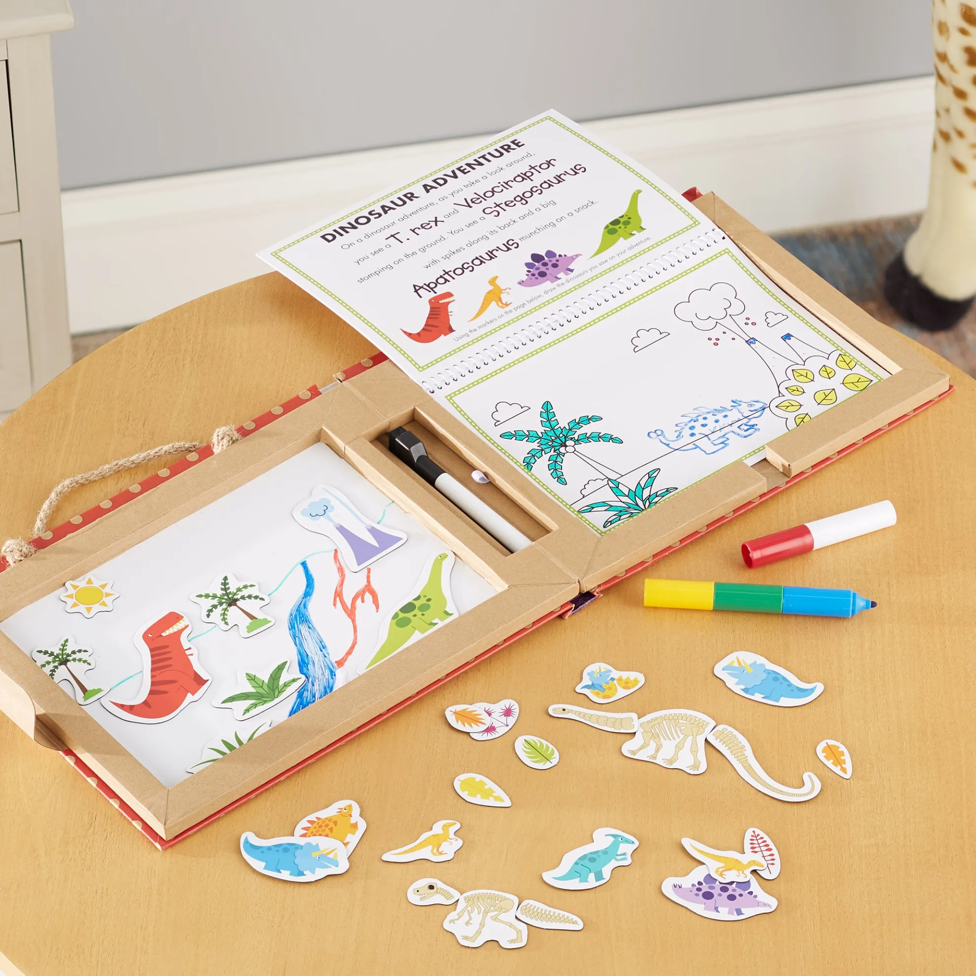 Natural Play: Play, Draw, Create Reusable Drawing & Magnet Kit – Dinosaurs