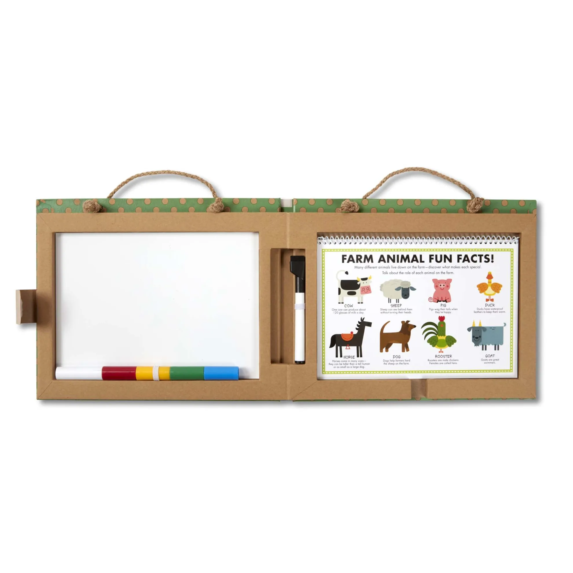 Natural Play: Play, Draw, Create Reusable Drawing & Magnet Kit – Farm