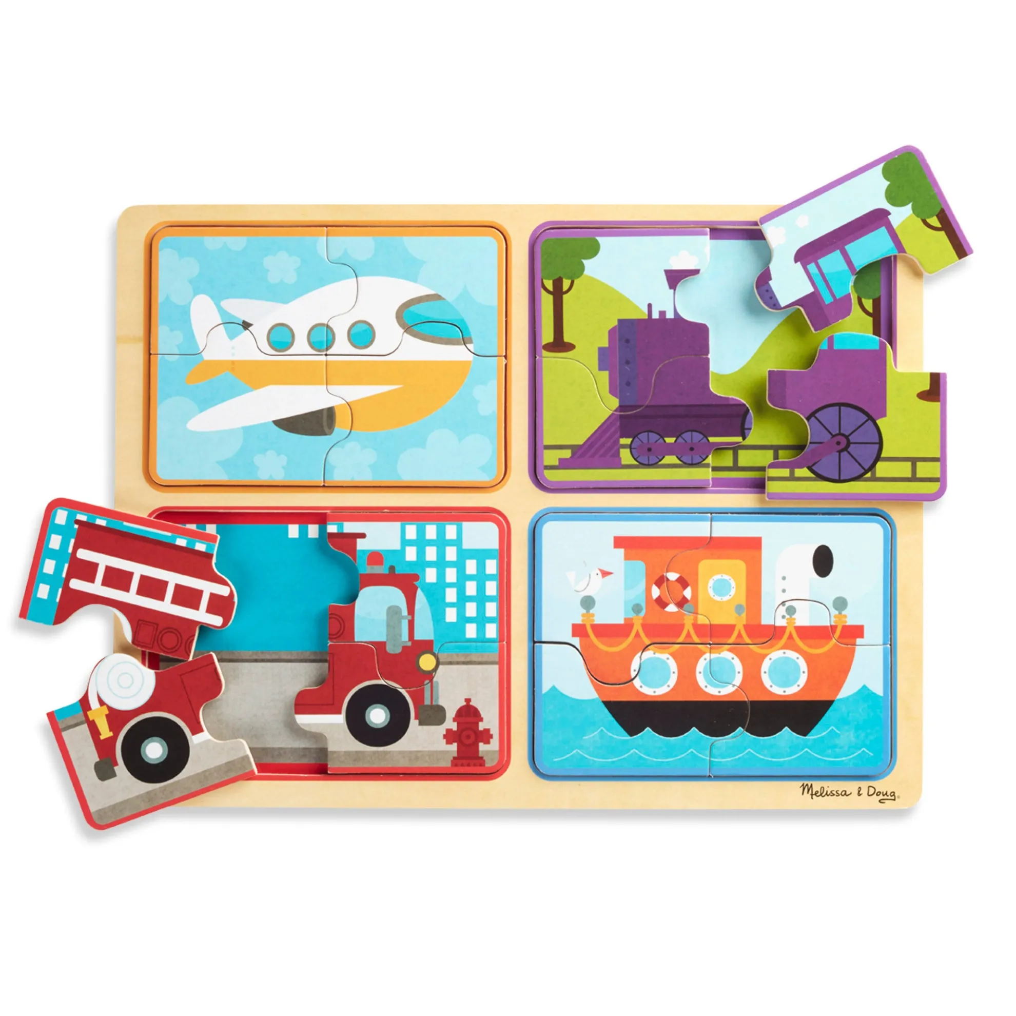 Natural Play Wooden Puzzle: Ready, Set, Go