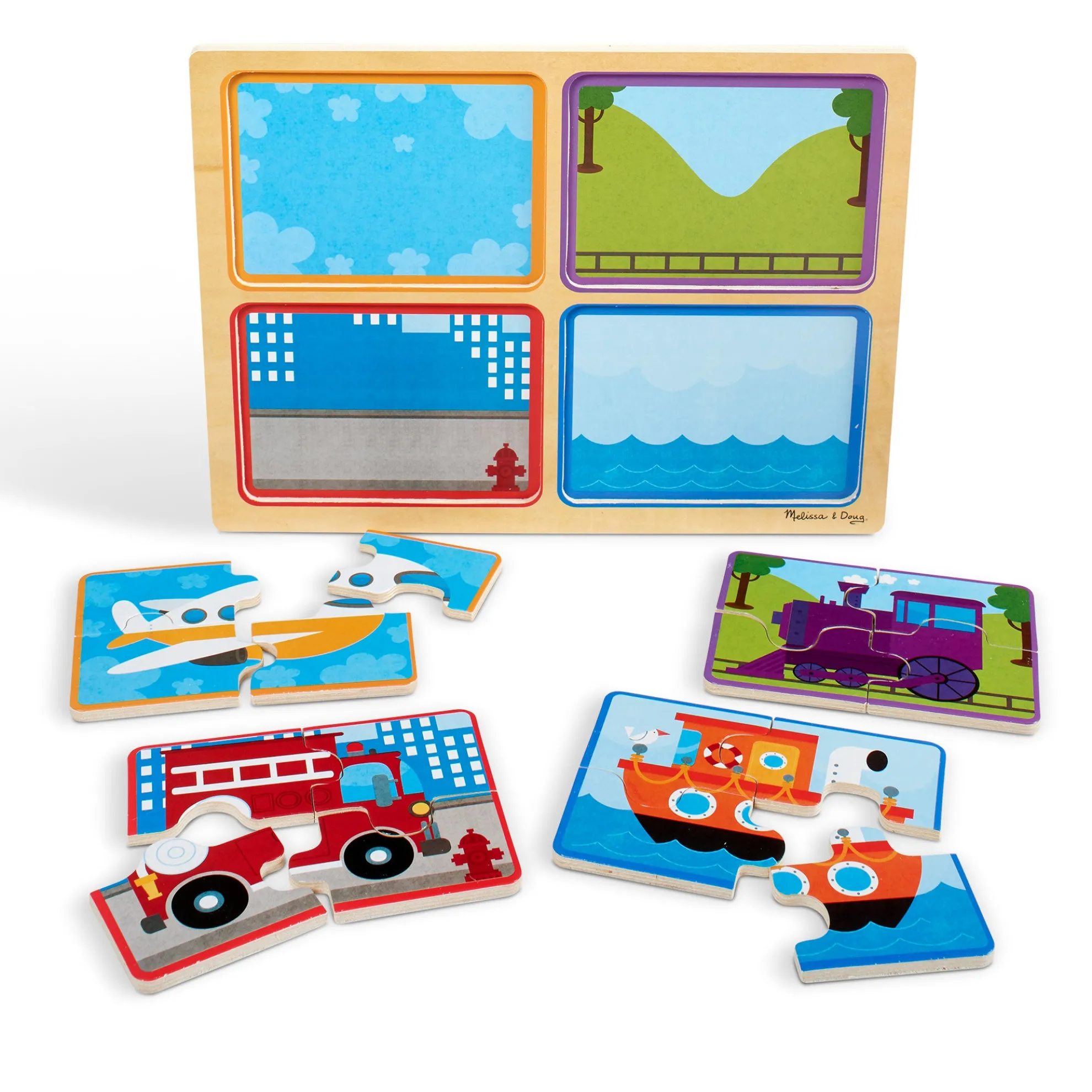 Natural Play Wooden Puzzle: Ready, Set, Go